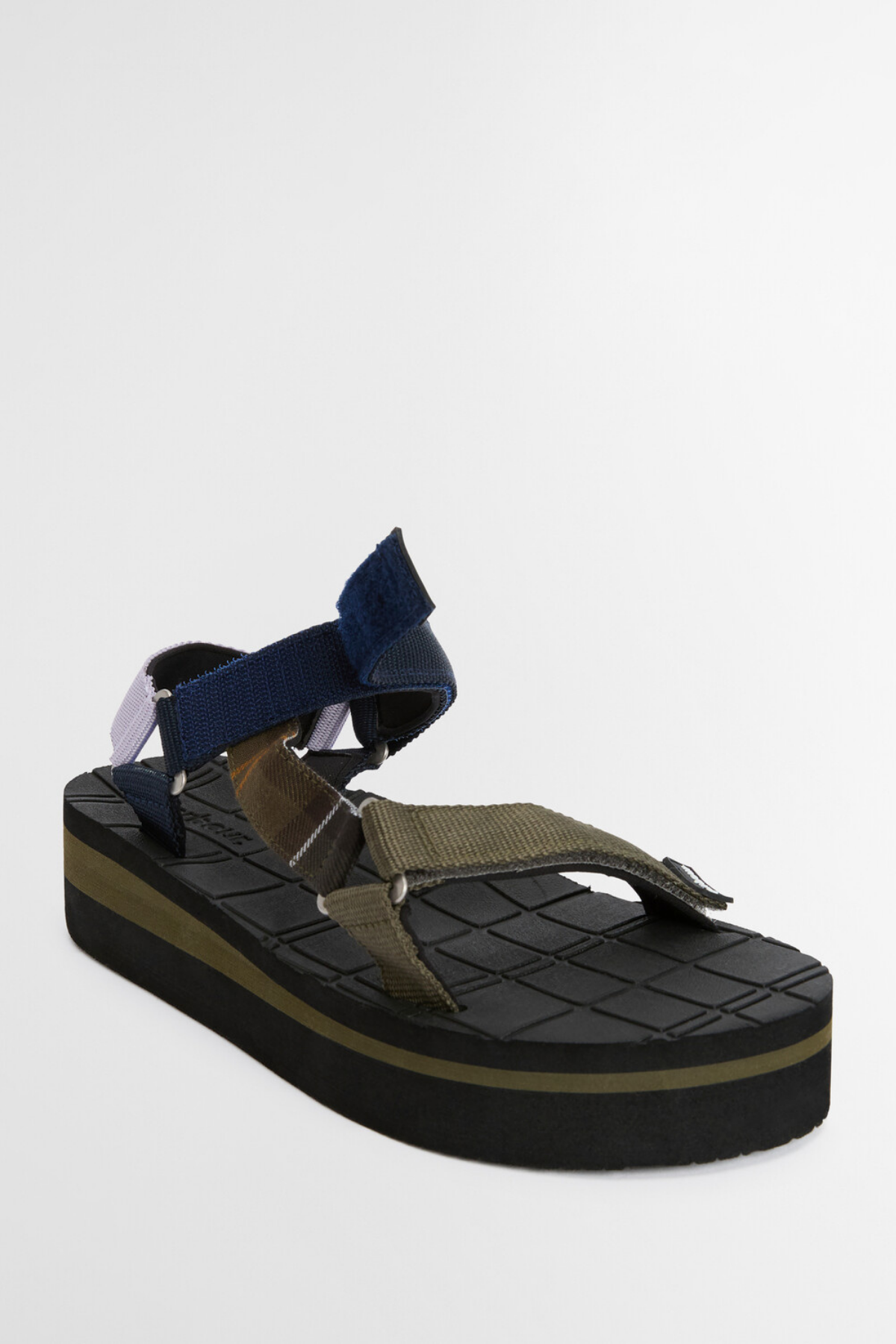 Barbour Mila Sandalet OL51 Olive/Navy/Classic Tartan