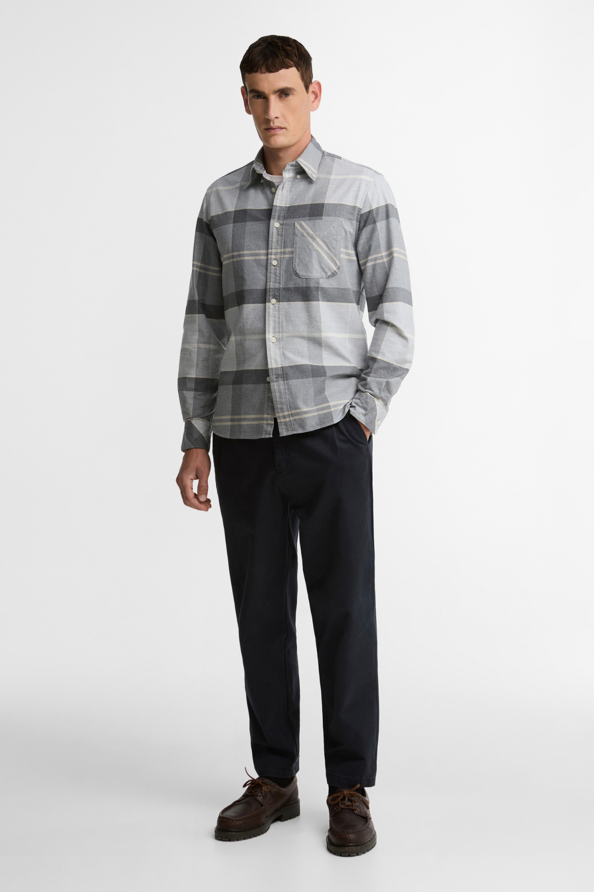 Barbour Mineral Tartan Dunoon Authentic Gömlek GY31 Ice Granite