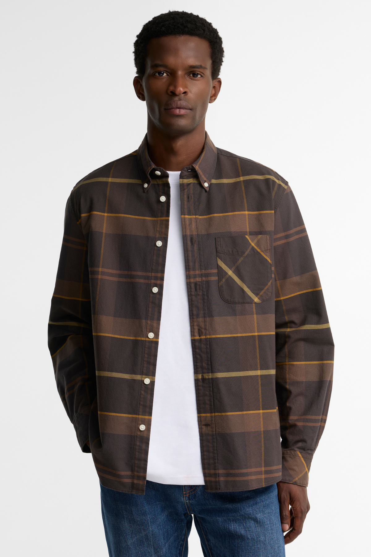 Barbour Mineral Tartan Dunoon Authentic Gömlek BR91 Dried Bracken