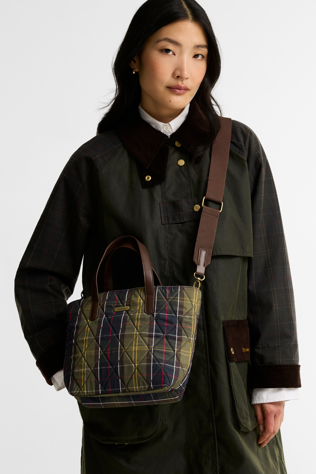 Barbour Mini Kapitone Omuz Çantası TN11 Classic Tartan