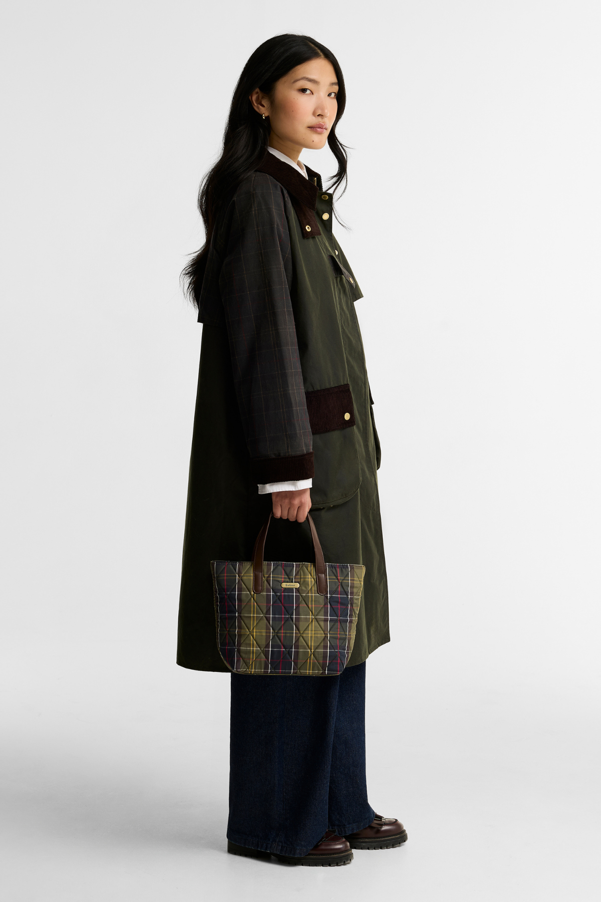 Barbour Mini Kapitone Omuz Çantası TN11 Classic Tartan