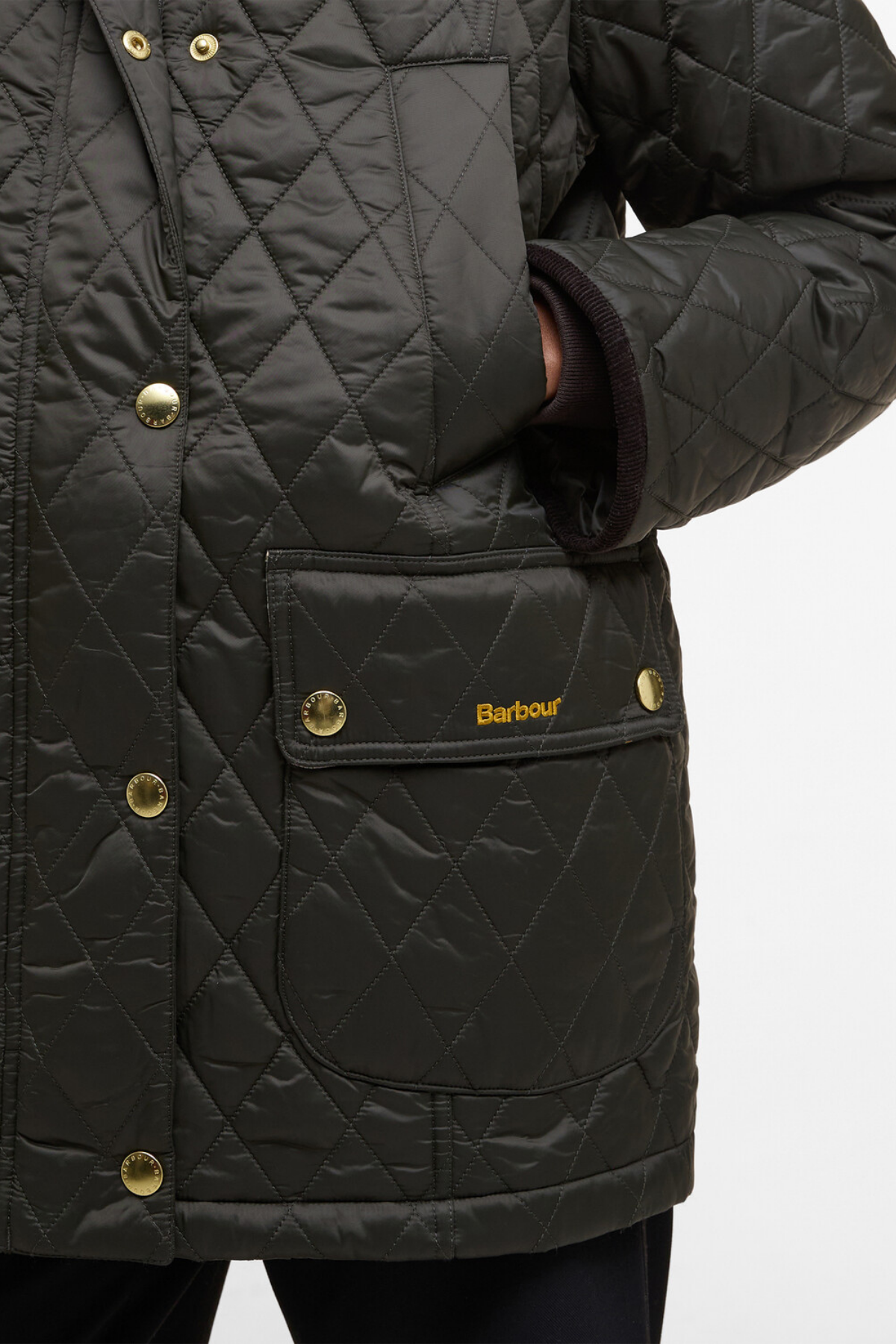Barbour Modern Beadnell Kapitone Ceket SG71 Sage-Ancient