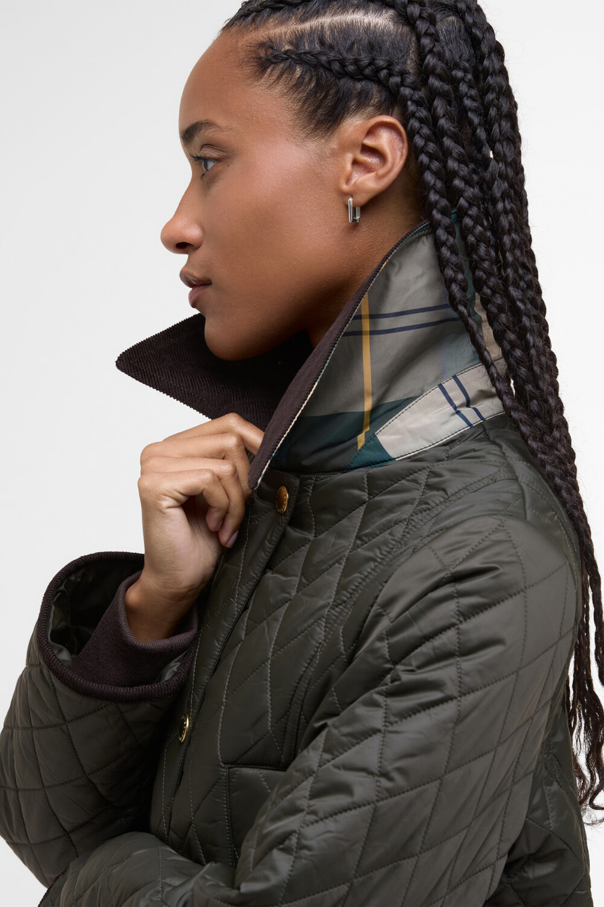 Barbour Modern Beadnell Kapitone Ceket SG71 Sage-Ancient