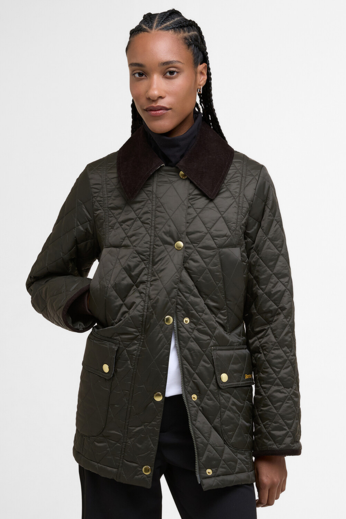 Barbour Modern Beadnell Kapitone Ceket SG71 Sage-Ancient