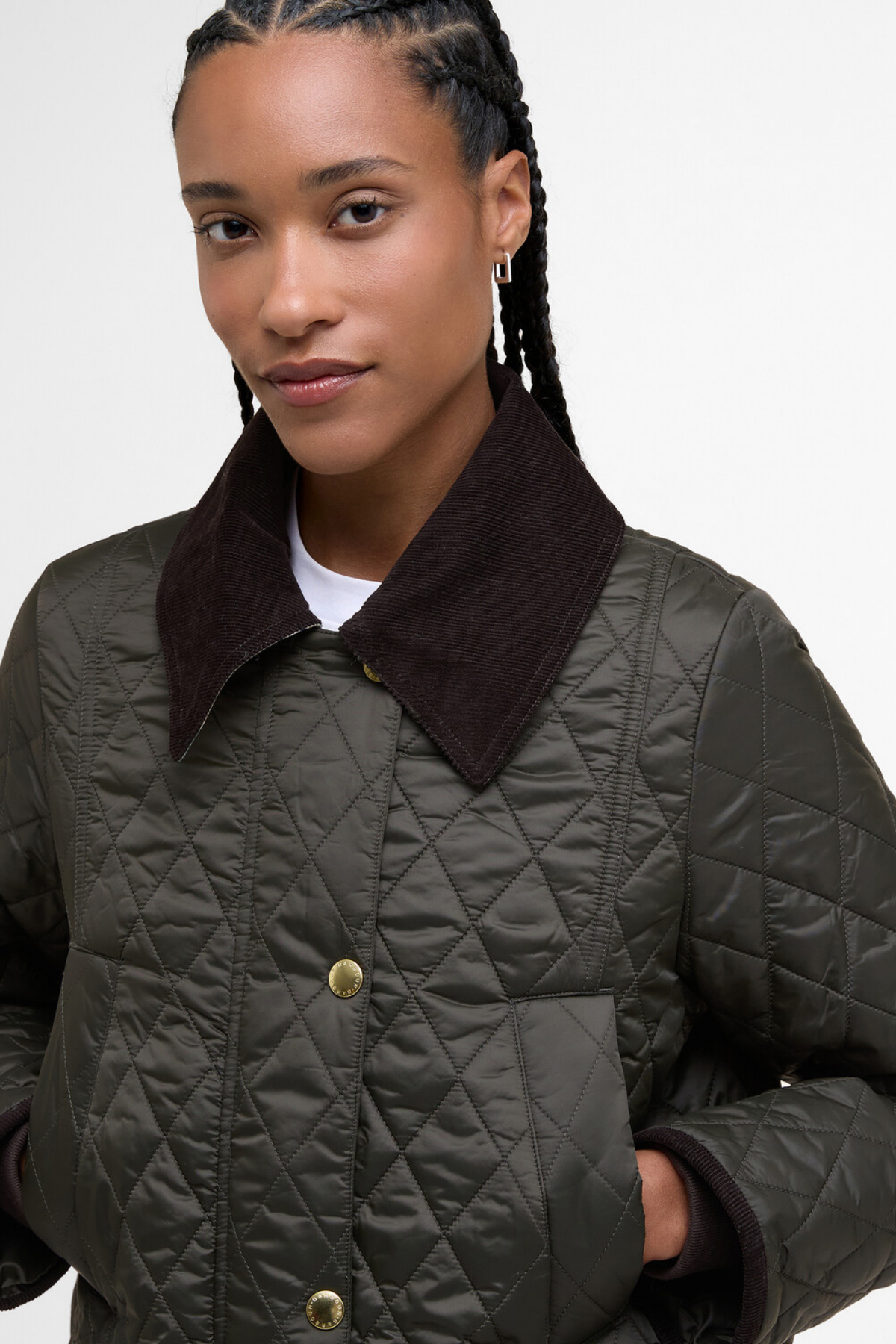 Barbour Modern Beadnell Kapitone Ceket SG71 Sage-Ancient