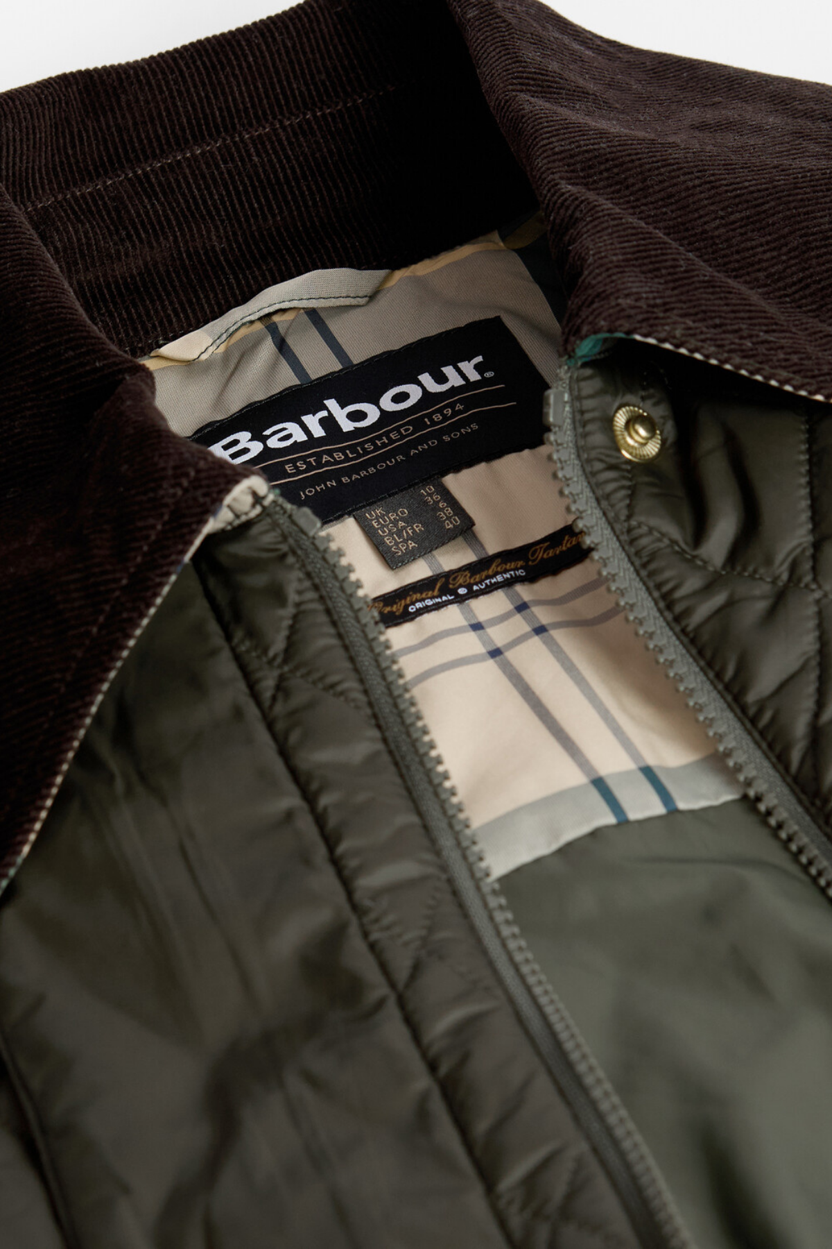Barbour Modern Beadnell Kapitone Ceket SG71 Sage-Ancient