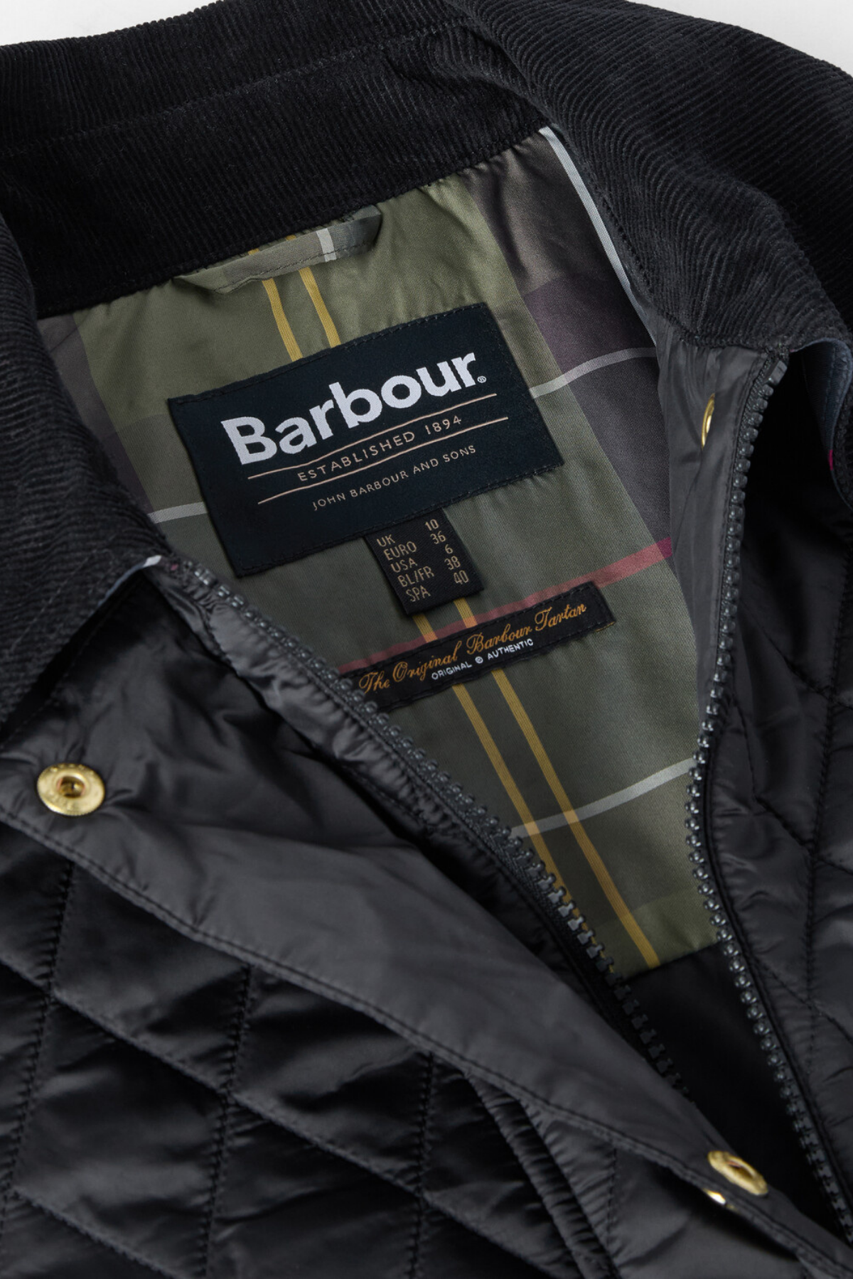 Barbour Modern Beadnell Kapitone Ceket BK91 Black/Classic