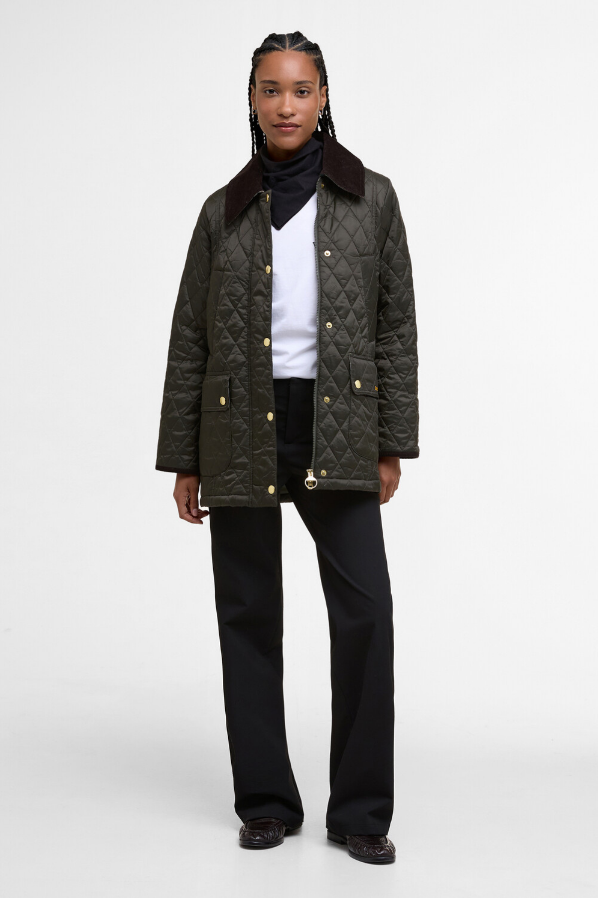 Barbour Modern Beadnell Kapitone Ceket SG71 Sage-Ancient