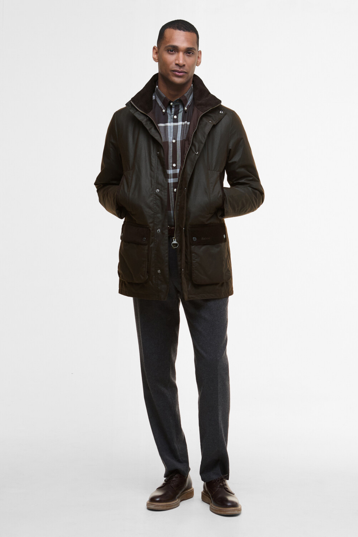 Barbour Modern Border Yağlı Jacket BR91 Dk Brown