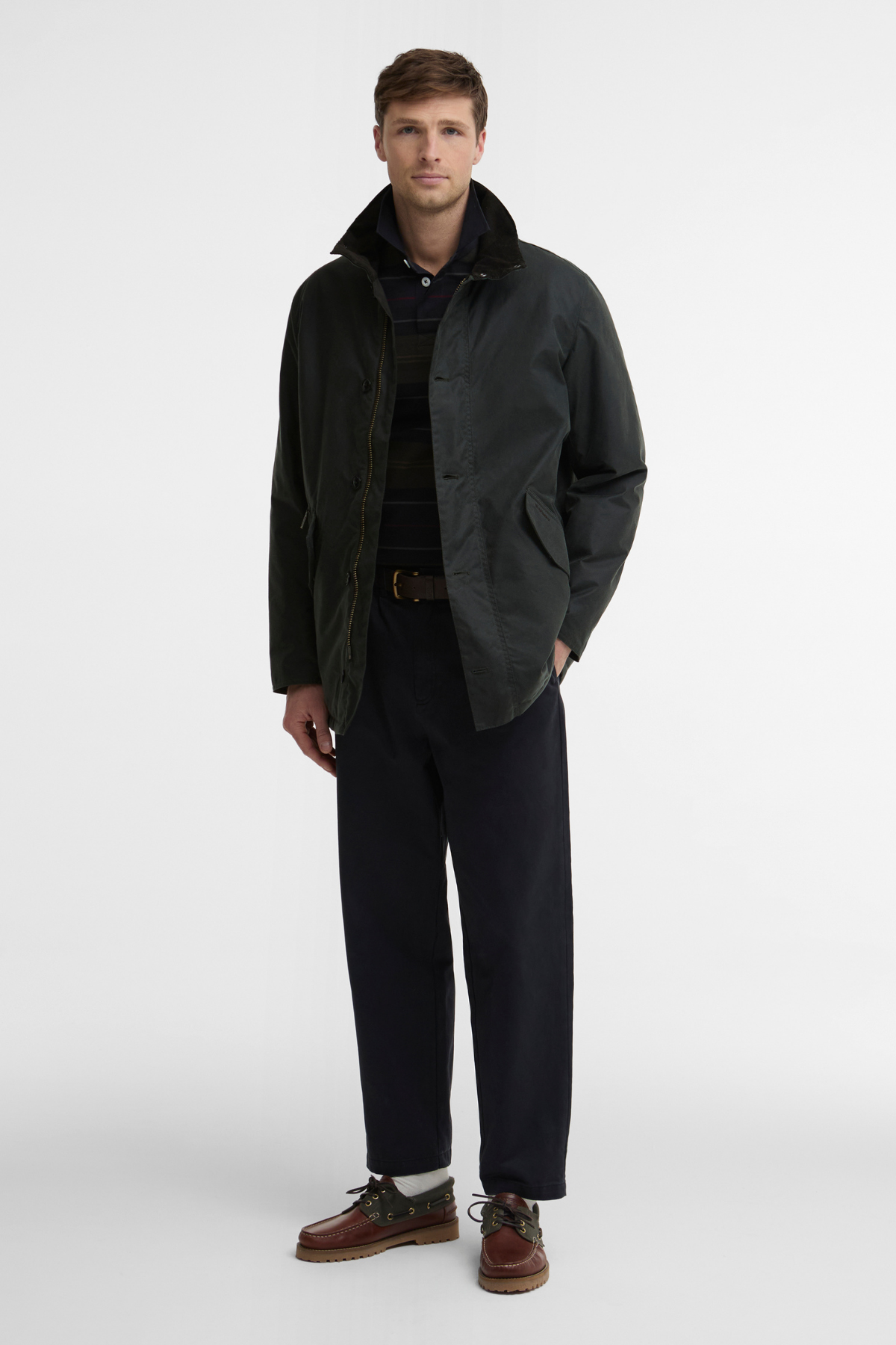 Barbour Modern Powell Yağlı Ceket SG51 Sage