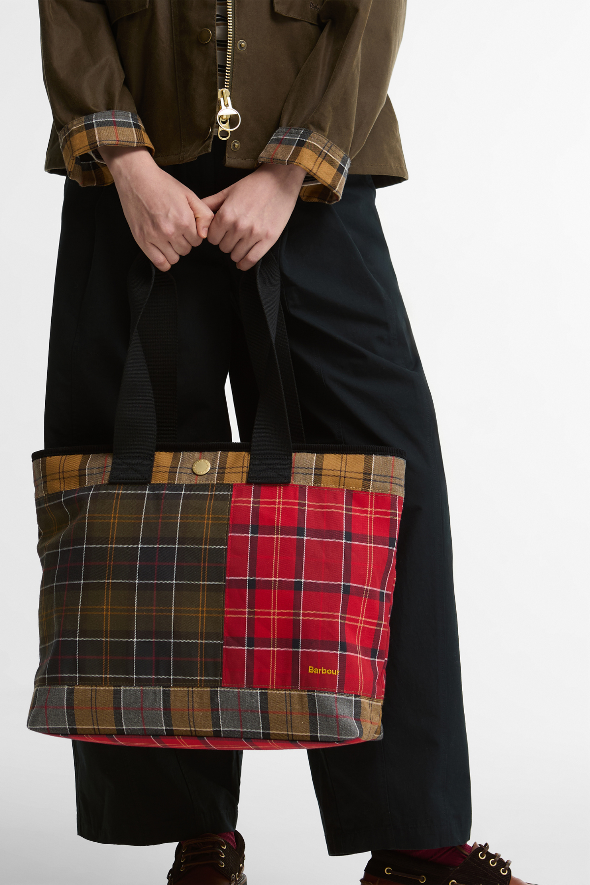 Barbour Mya Patchwork Kol Çantası TN11 Classic Cardinal Dress