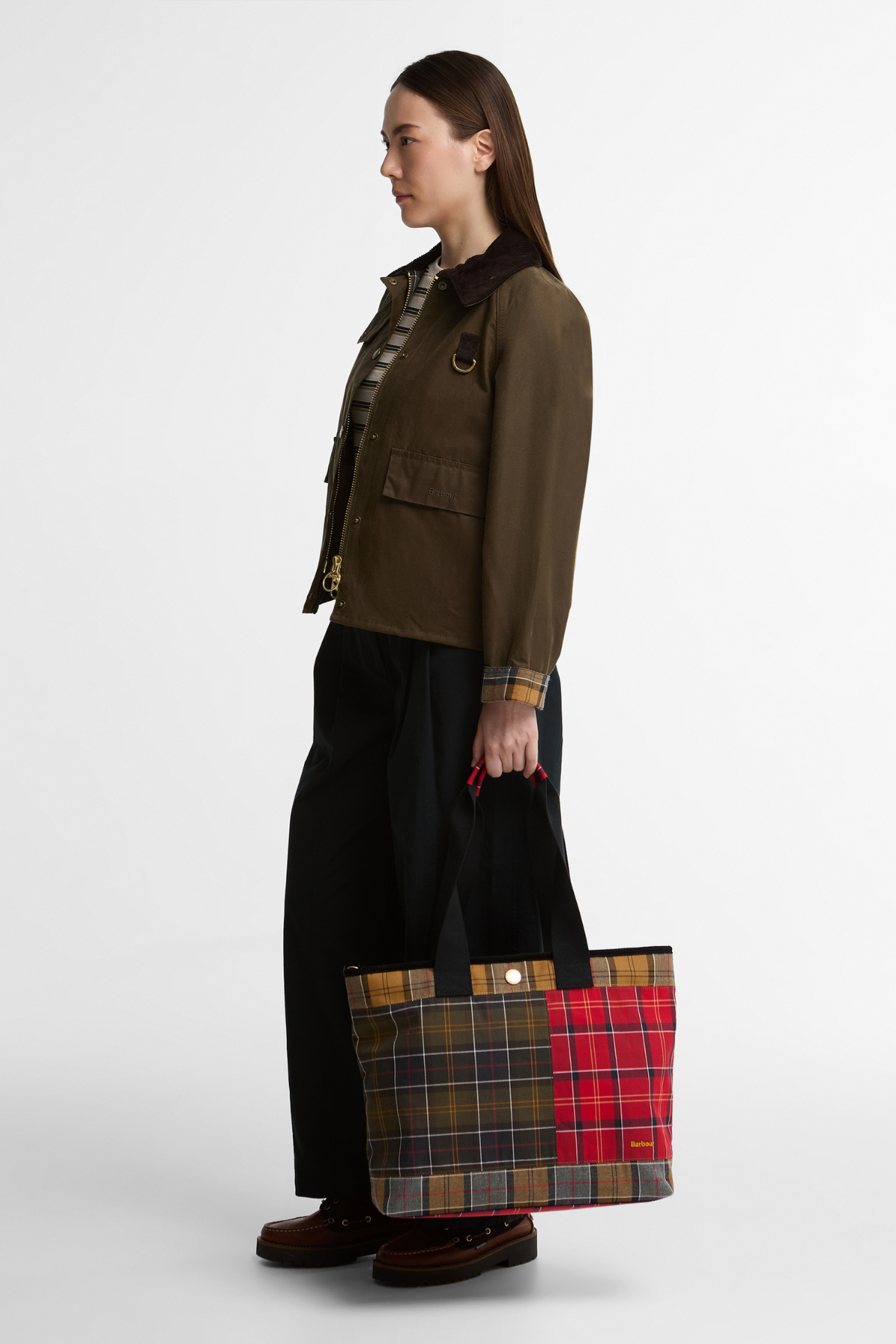Barbour Mya Patchwork Kol Çantası TN11 Classic Cardinal Dress