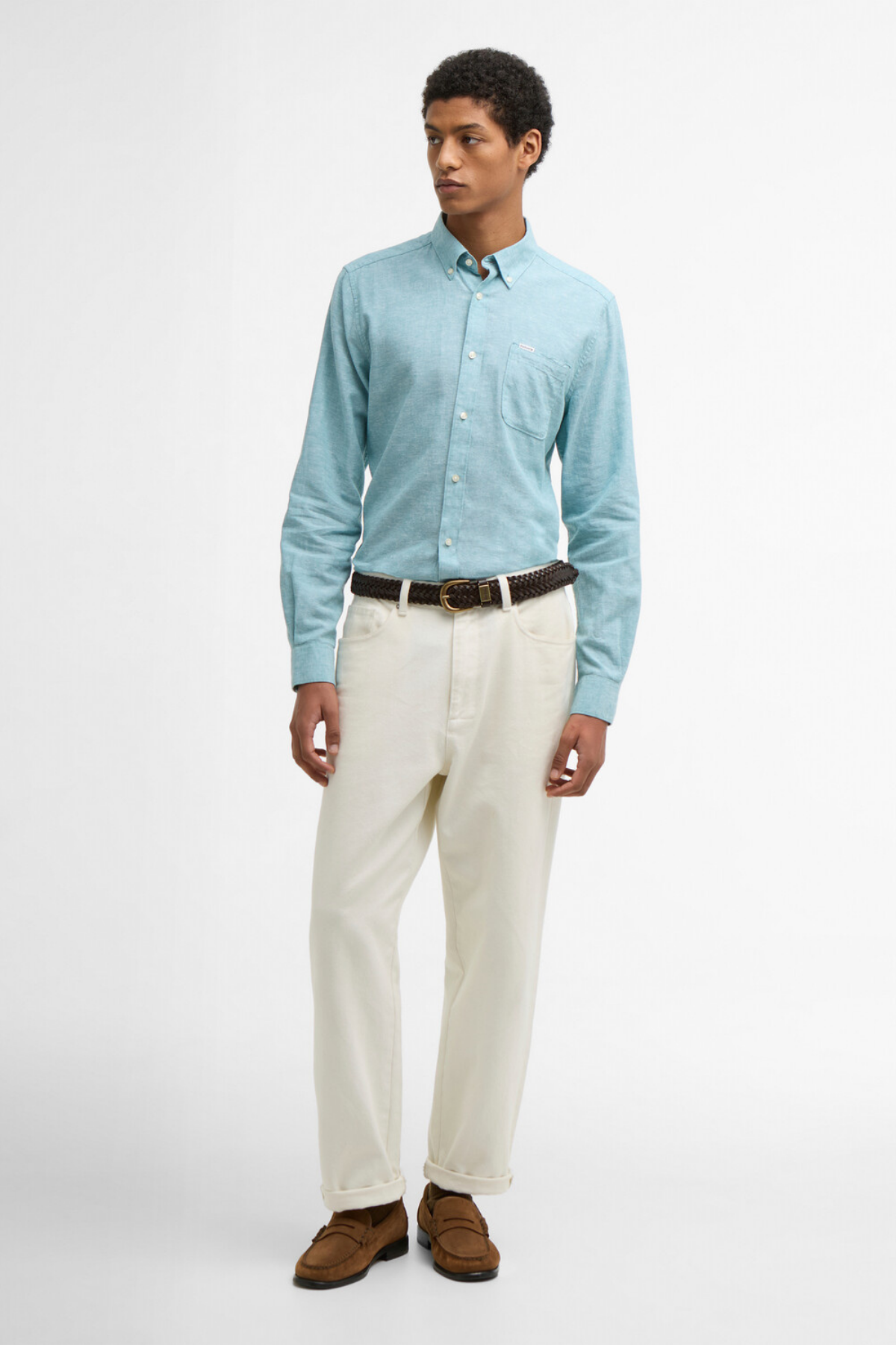 Barbour Nelson Tailored Gömlek TE52 Light Teal
