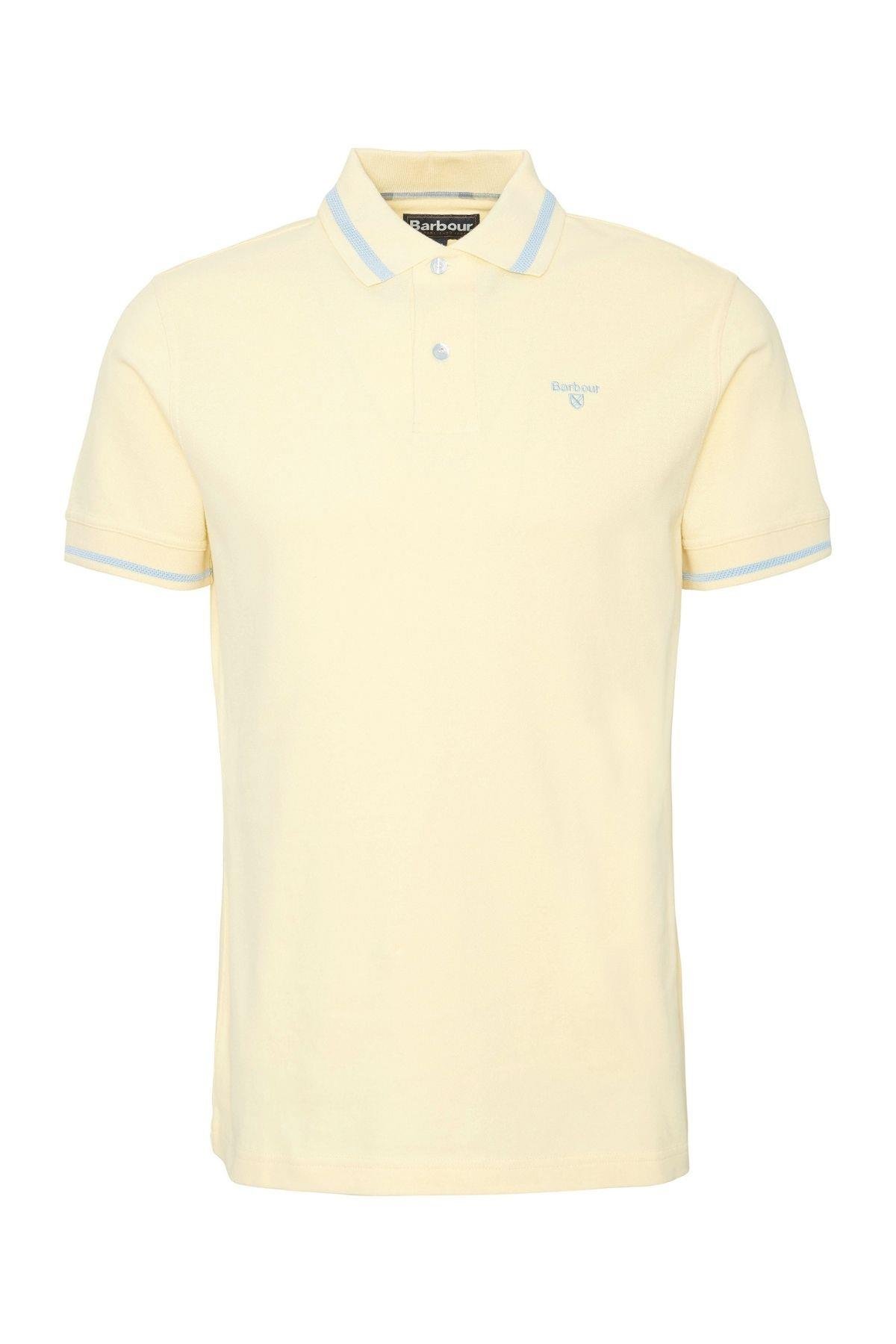 Barbour Newbridge Short Sleeve Cotton Polo Yaka YE36 Heritage Lemon