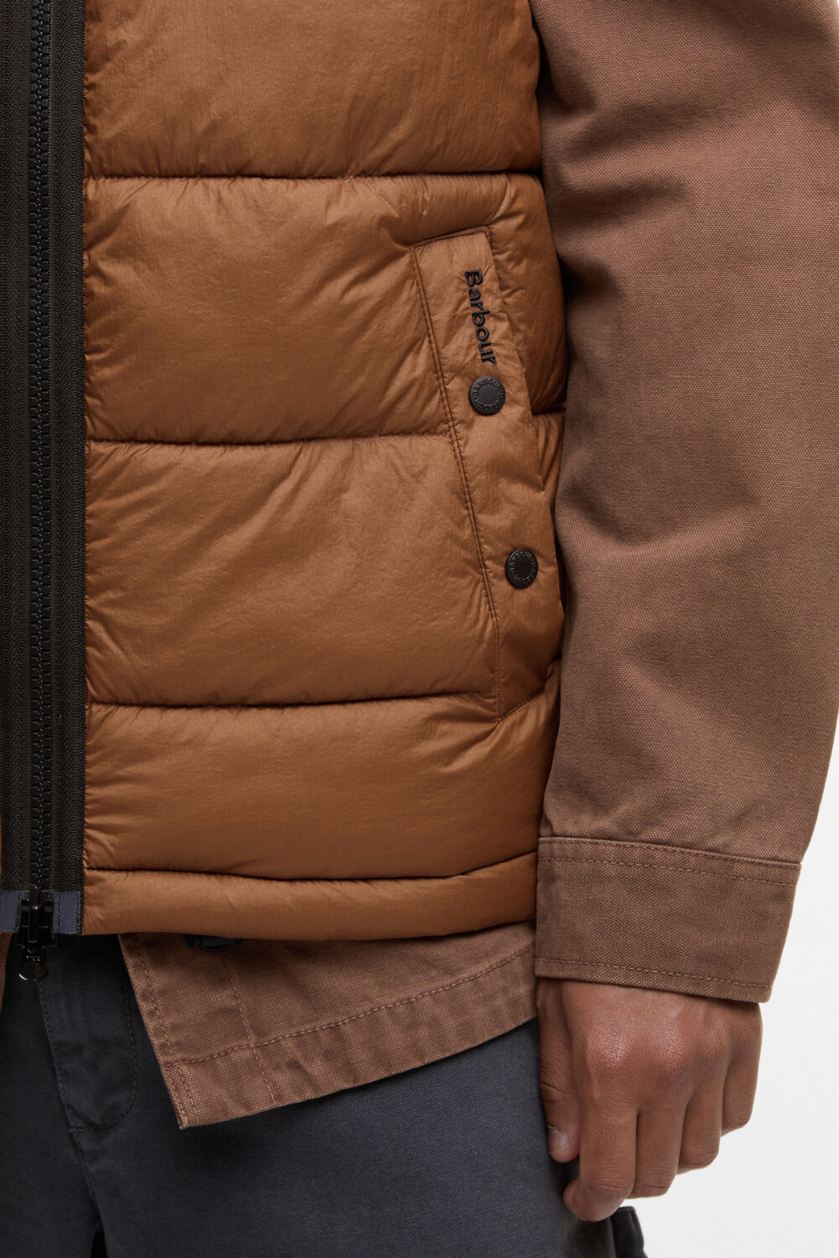 Barbour Offshore Kapitone Yelek BR51 Umber