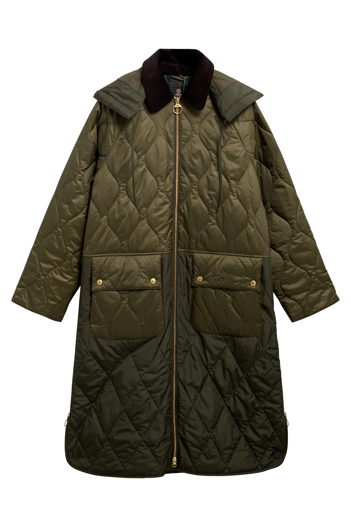 Barbour Osbourne Kapitone Ceket OL71 Olive Fern Mixed Tartan