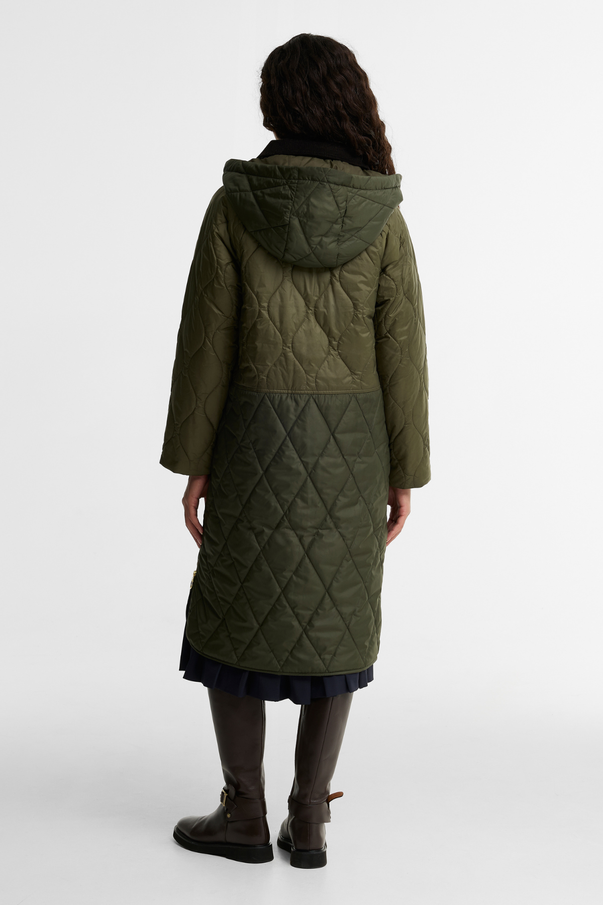 Barbour Osbourne Kapitone Ceket OL71 Olive Fern Mixed Tartan