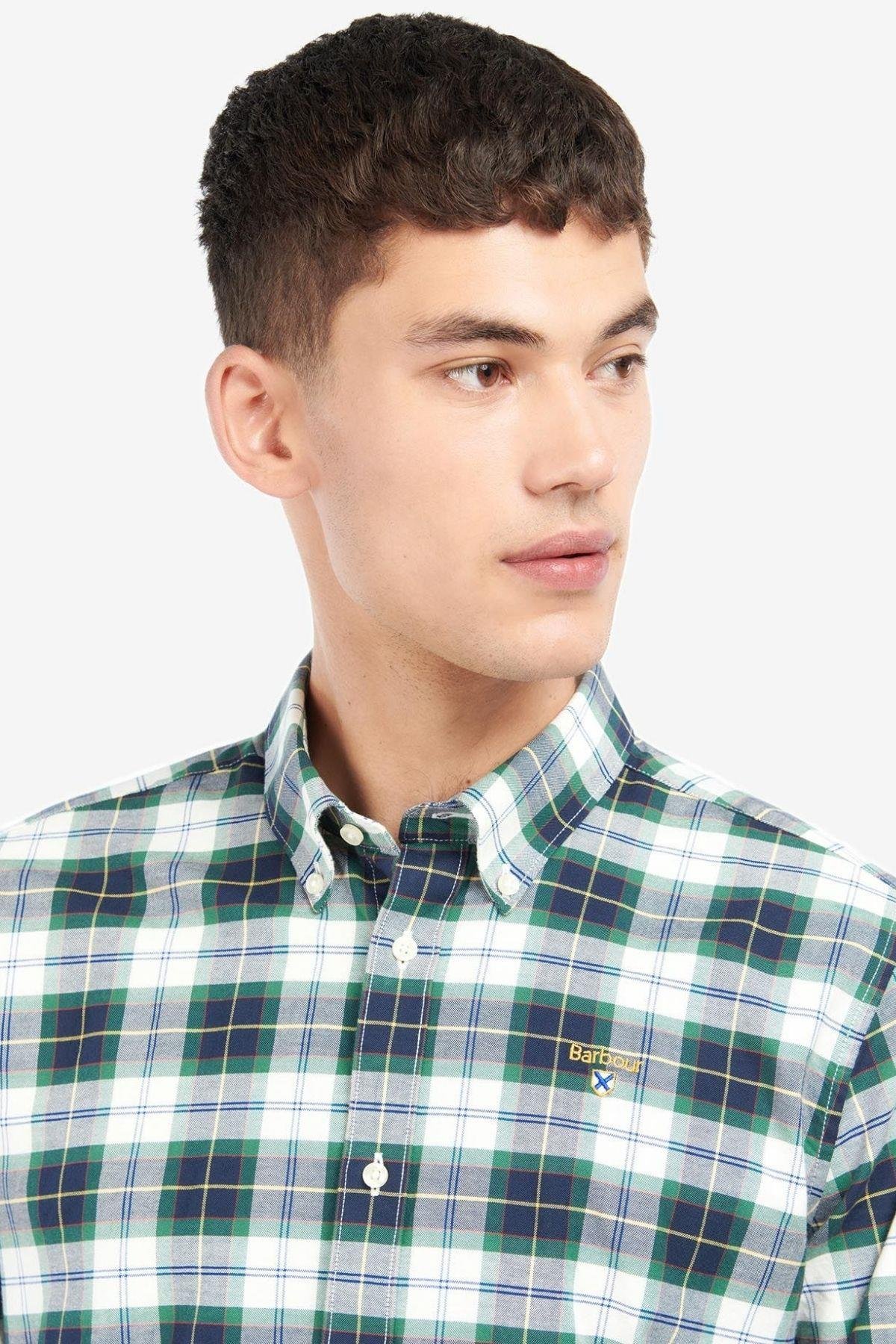 Barbour Oxbridge Tartan Tailored Gömlek TN36 Summer Ivy