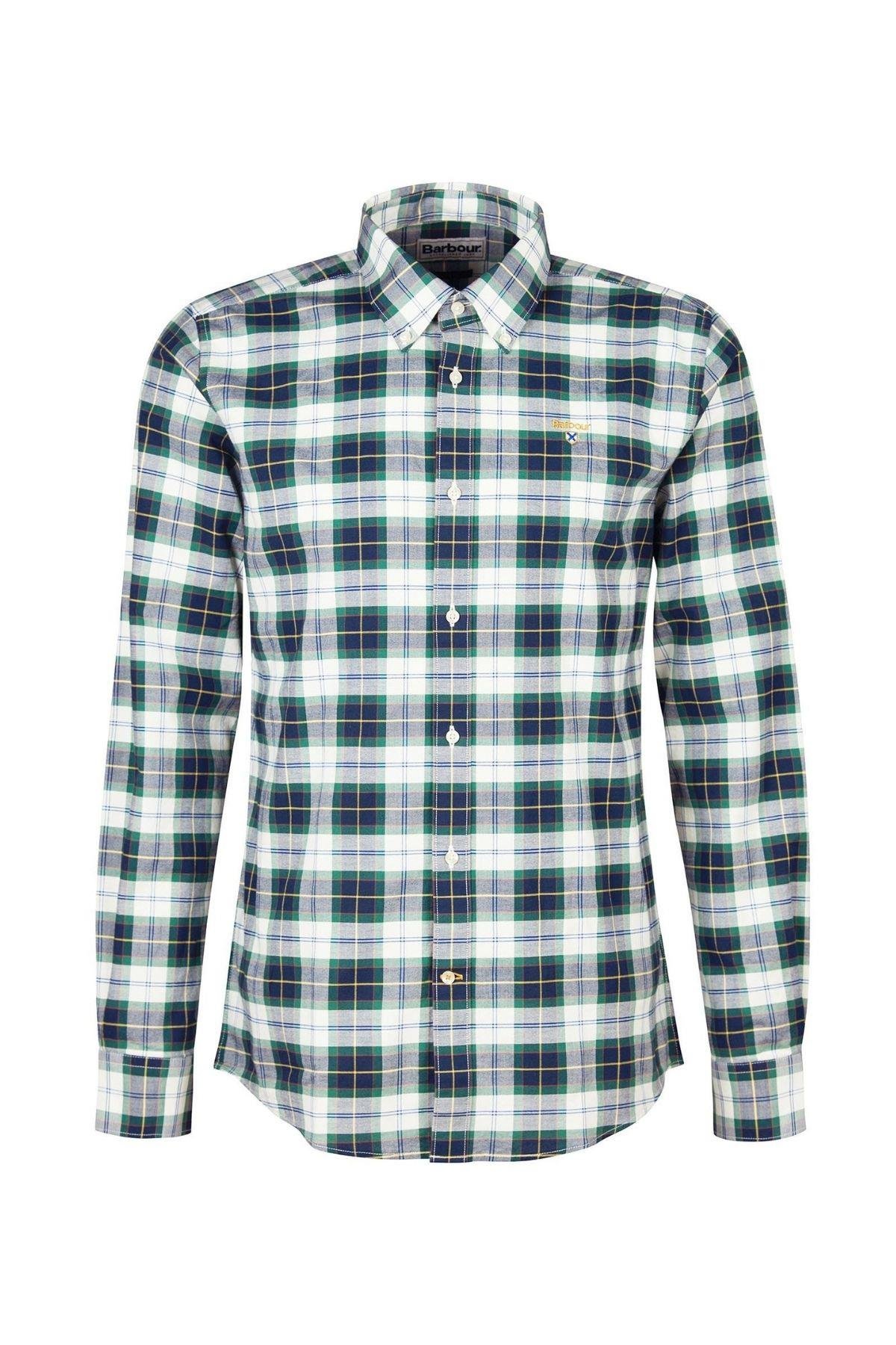 Barbour Oxbridge Tartan Tailored Gömlek TN36 Summer Ivy