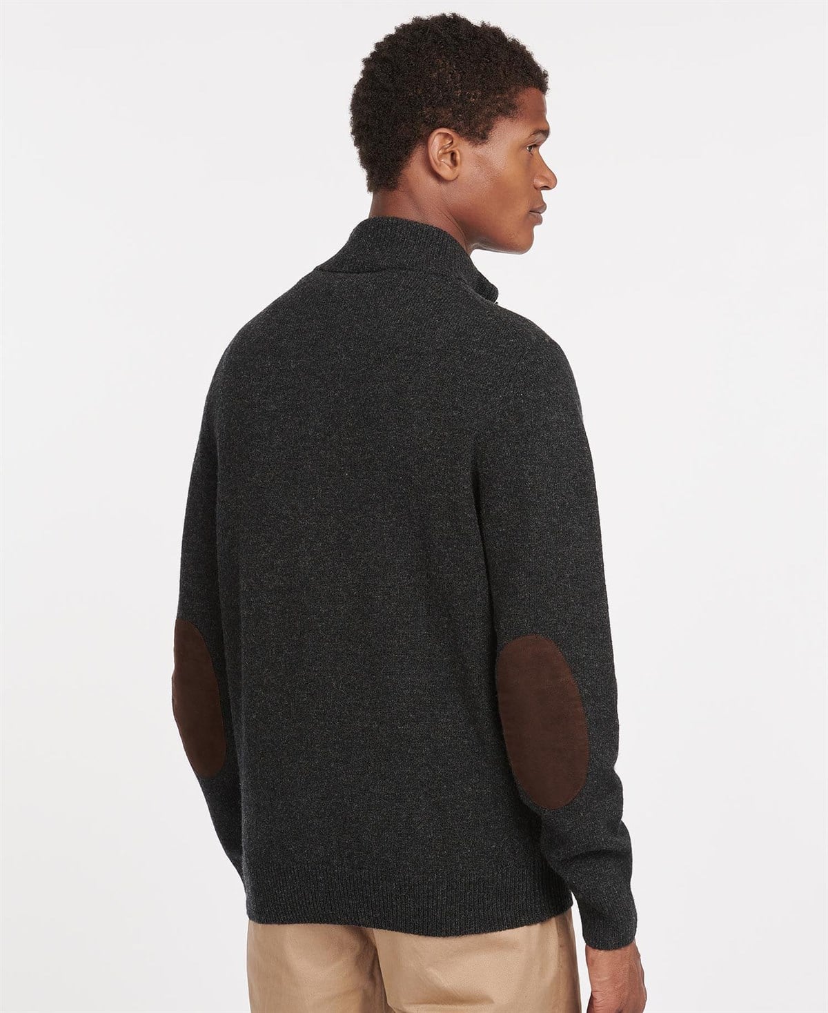 Barbour Patch Half Zip Kazak CH91 Charcoal