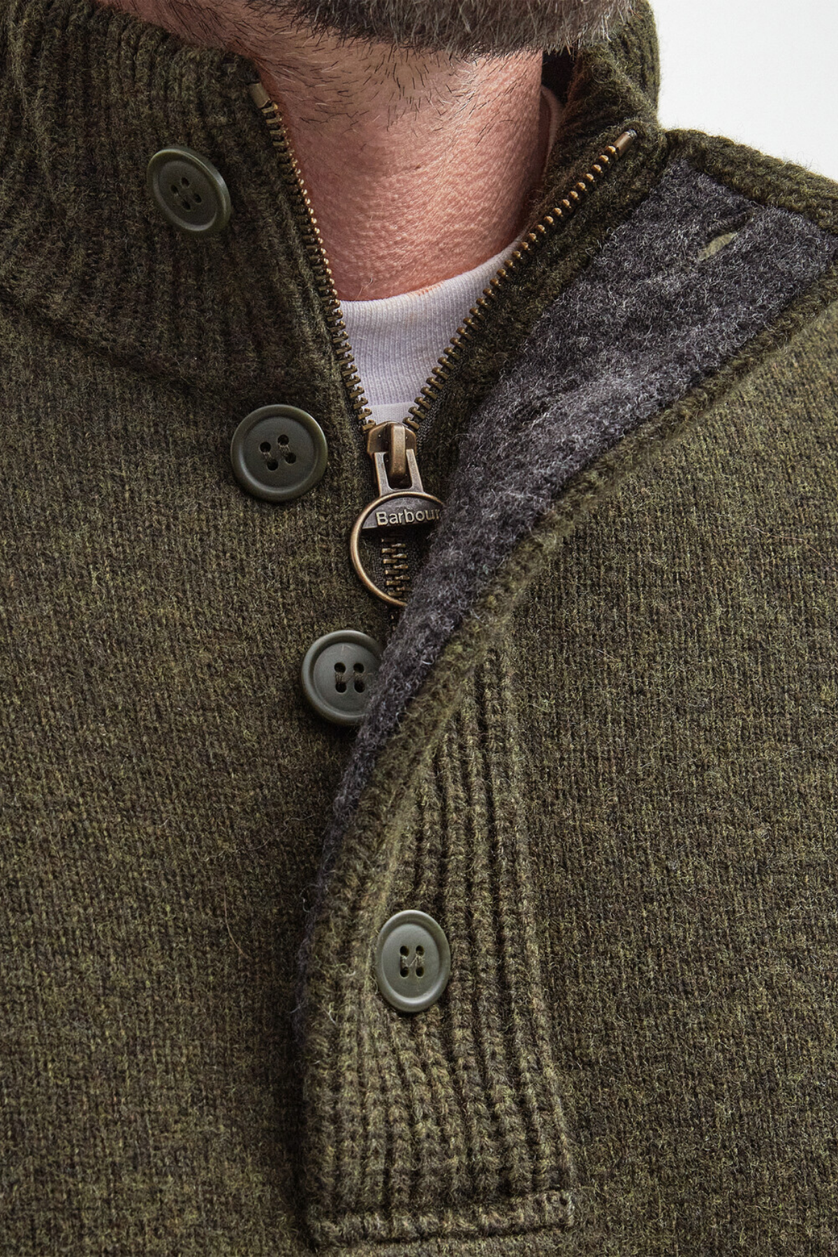 Barbour Patch Half Zip Kazak GN73 Seaweed