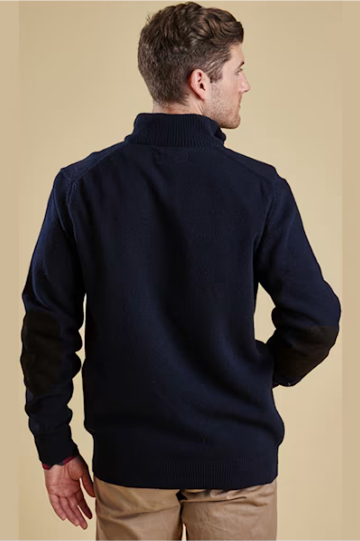 Barbour Patch Half Zip Kazak NY71 Navy
