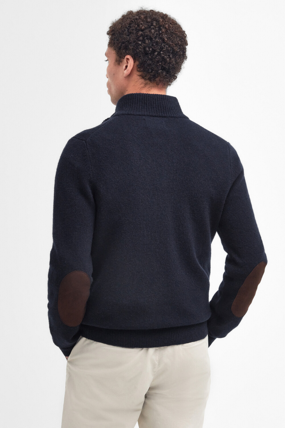 Barbour Patch Half Zip Kazak NY91 Navy
