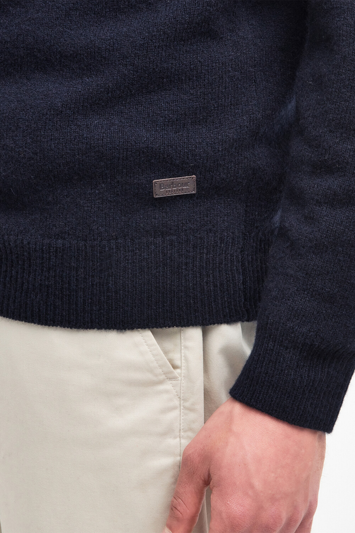 Barbour Patch Half Zip Kazak NY91 Navy