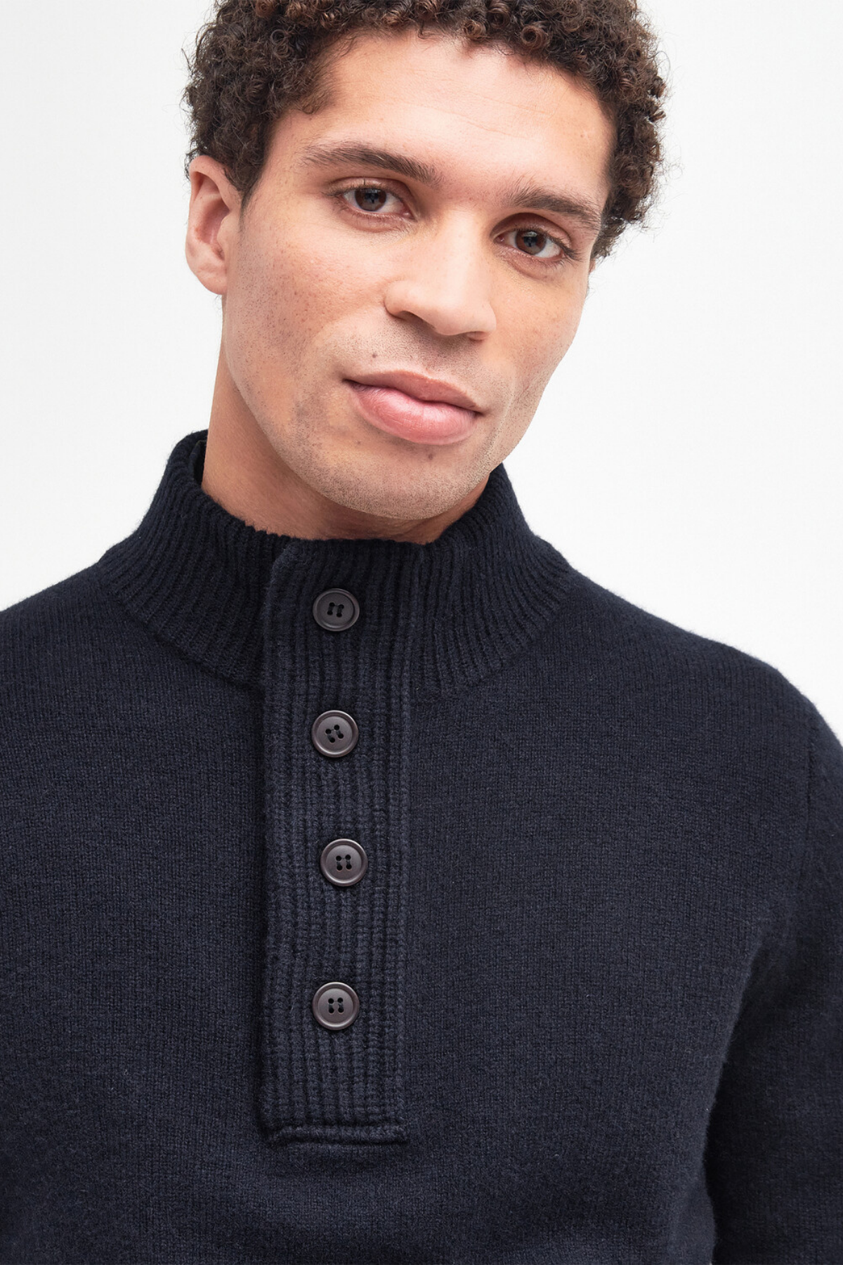 Barbour Patch Half Zip Kazak NY91 Navy
