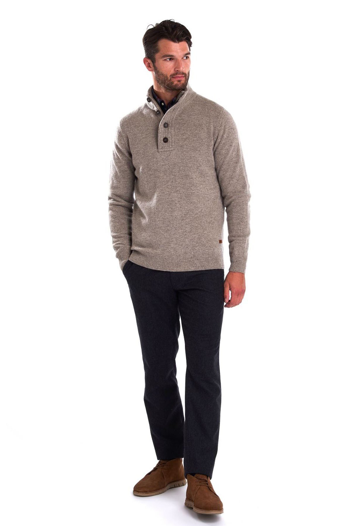 Barbour Patch Half Zip ST51 Stone