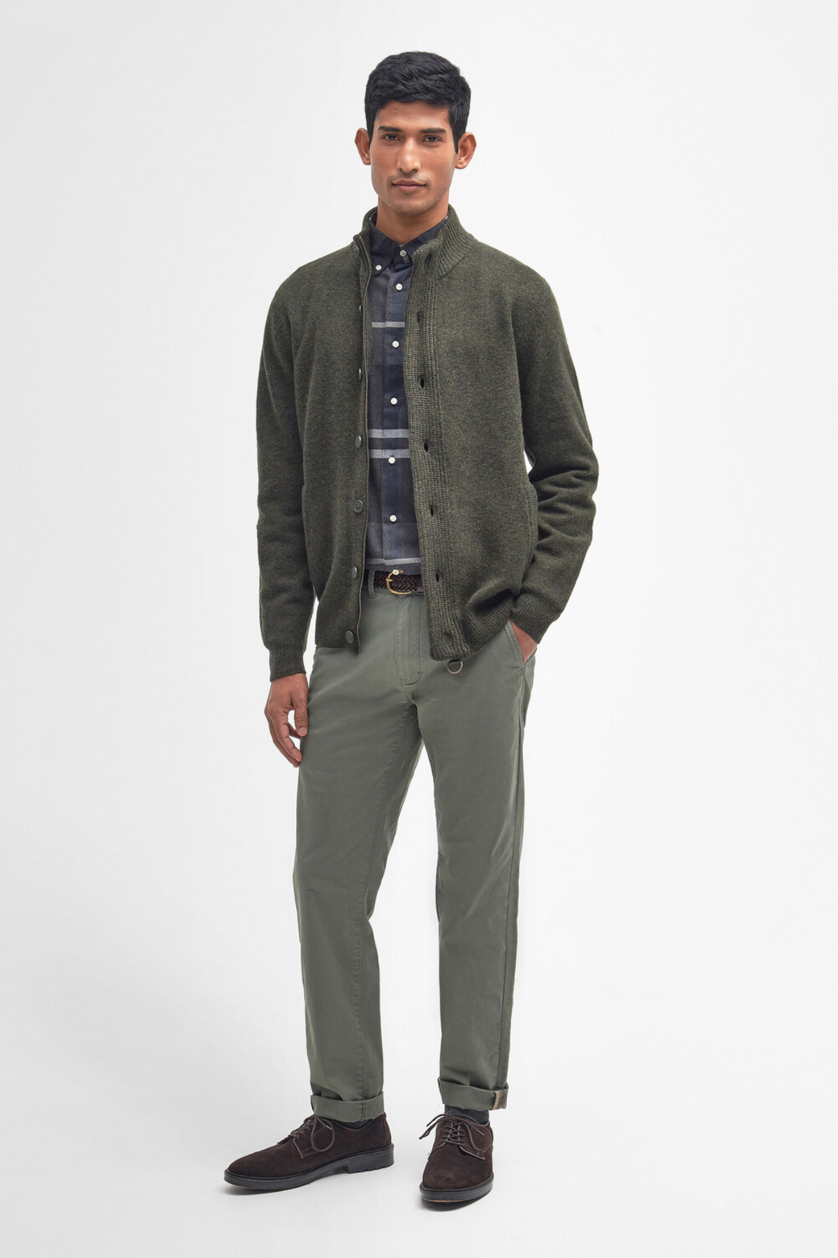 Barbour Patch Zip Through Hırka GN73 Seaweed
