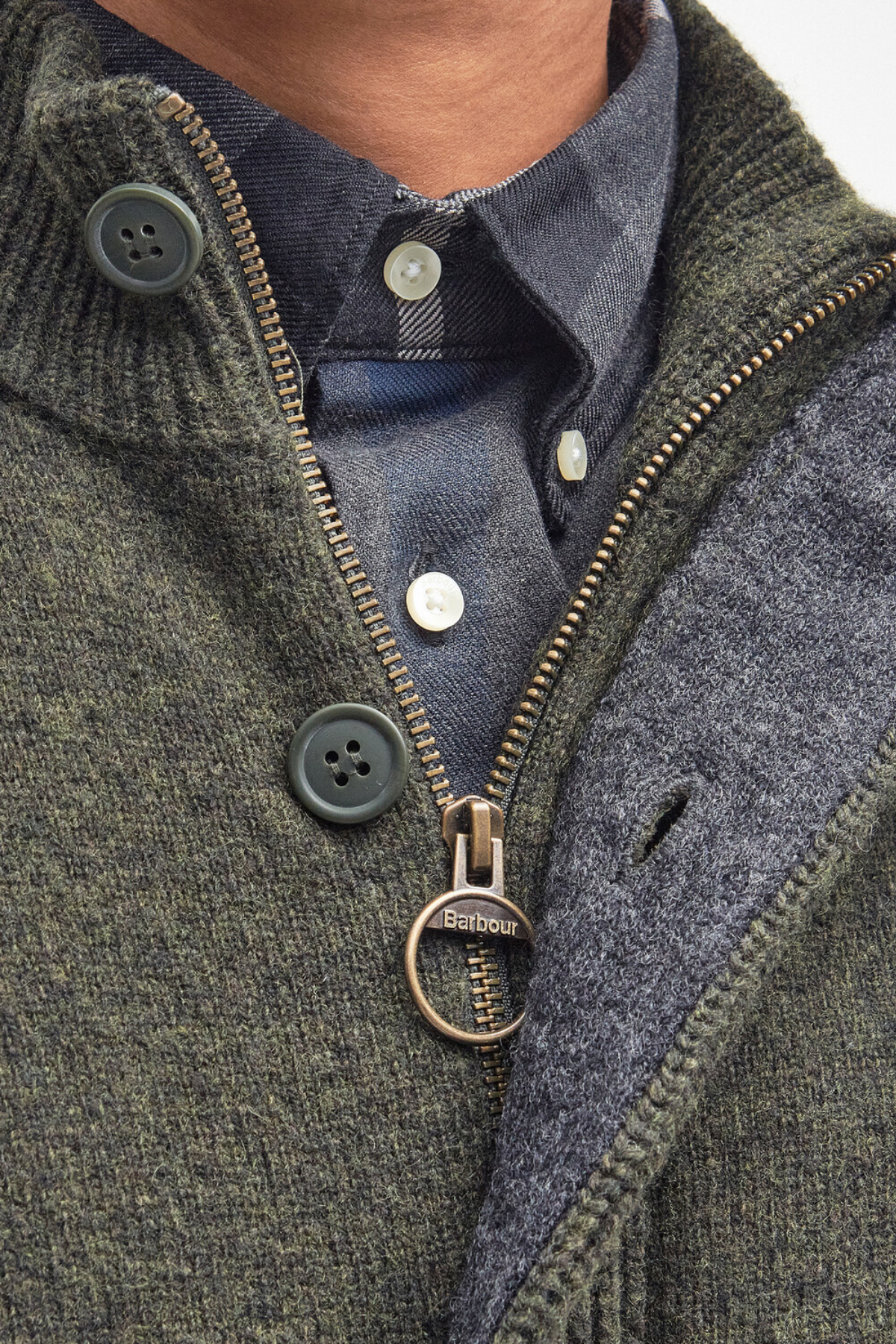 Barbour Patch Zip Through Hırka GN73 Seaweed