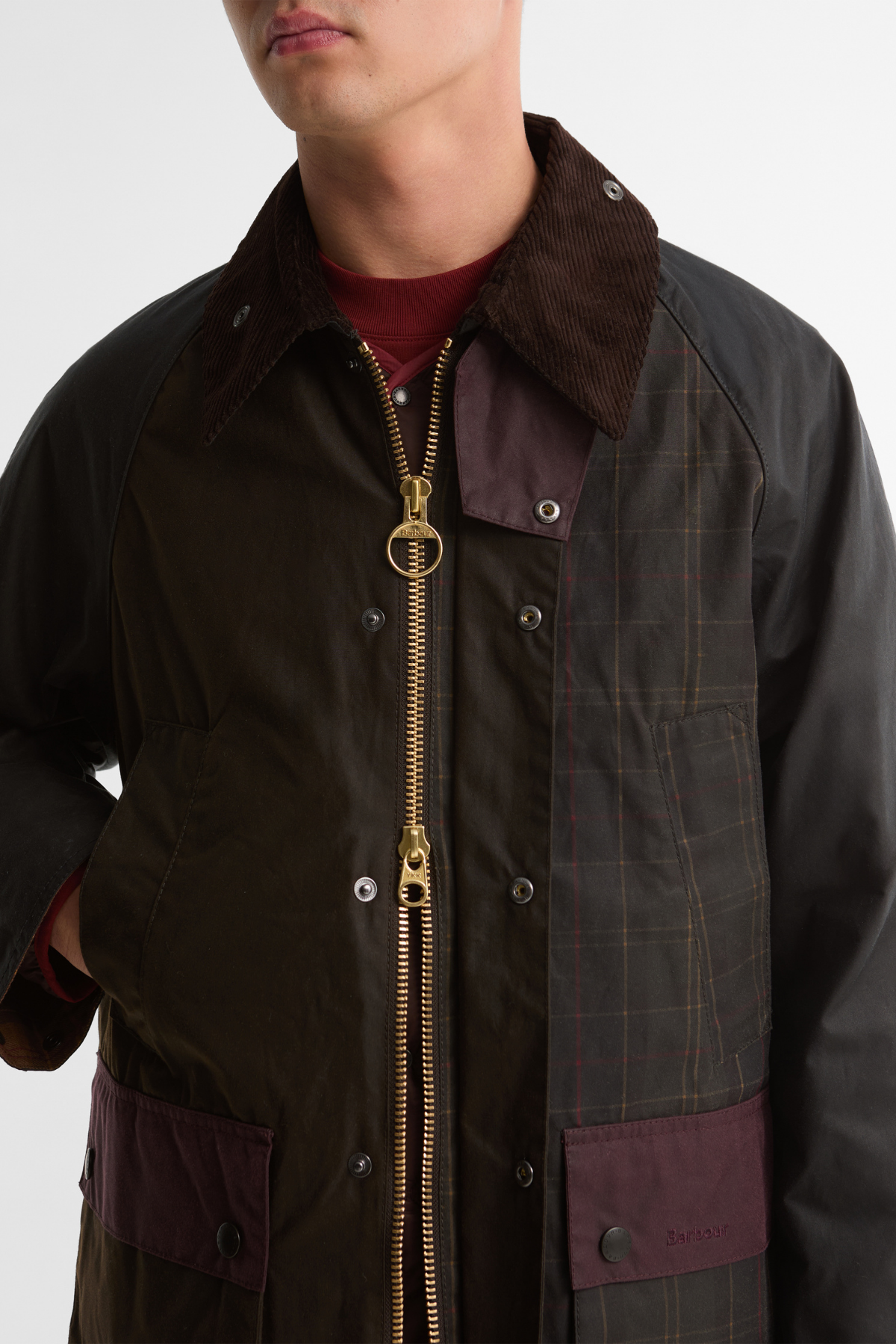Barbour Patchwork  Bedale Yağlı Ceket OL71 Tartan Multi