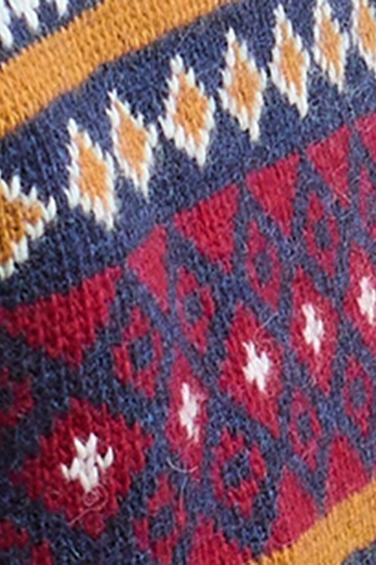 Barbour Patchwork Fair Isle Crew Neck Kazak NY31 Navy Mix