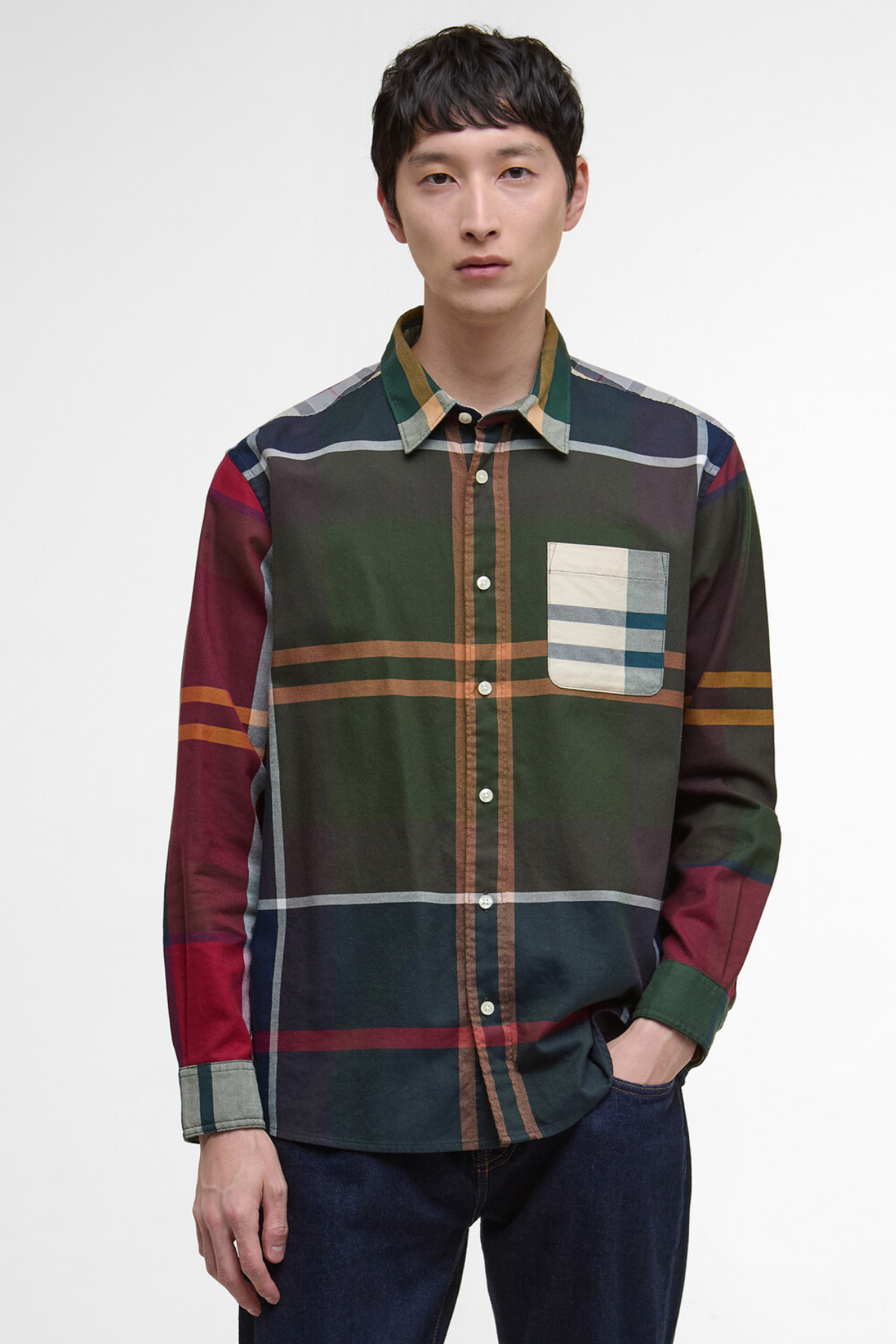 Barbour Patchwork OS Tartan Gömlek MI73 Tartan Mix