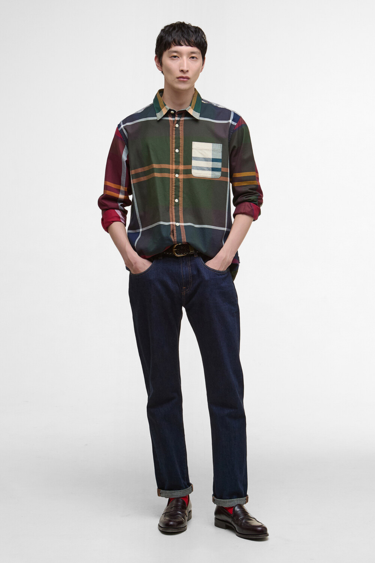 Barbour Patchwork OS Tartan Gömlek MI73 Tartan Mix