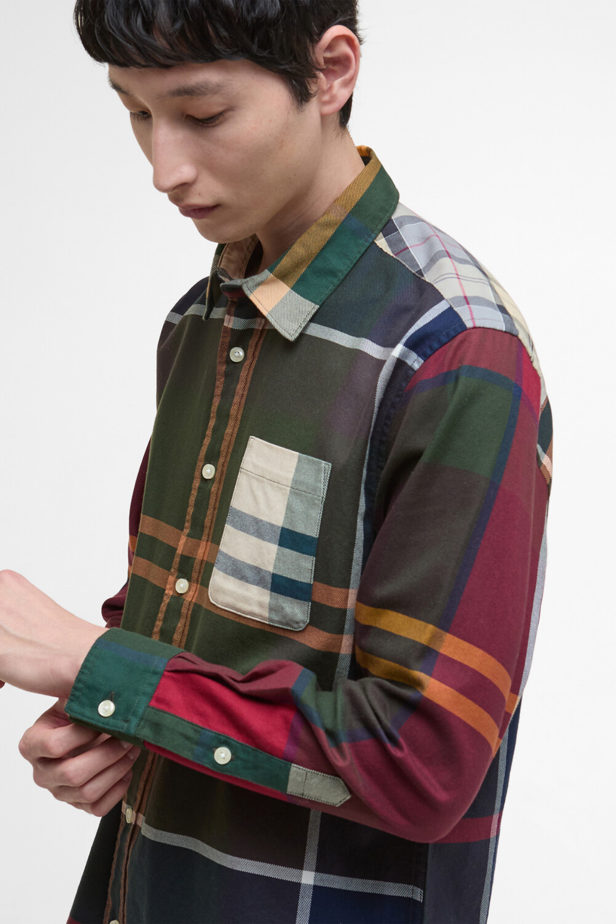 Barbour Patchwork OS Tartan Gömlek MI73 Tartan Mix