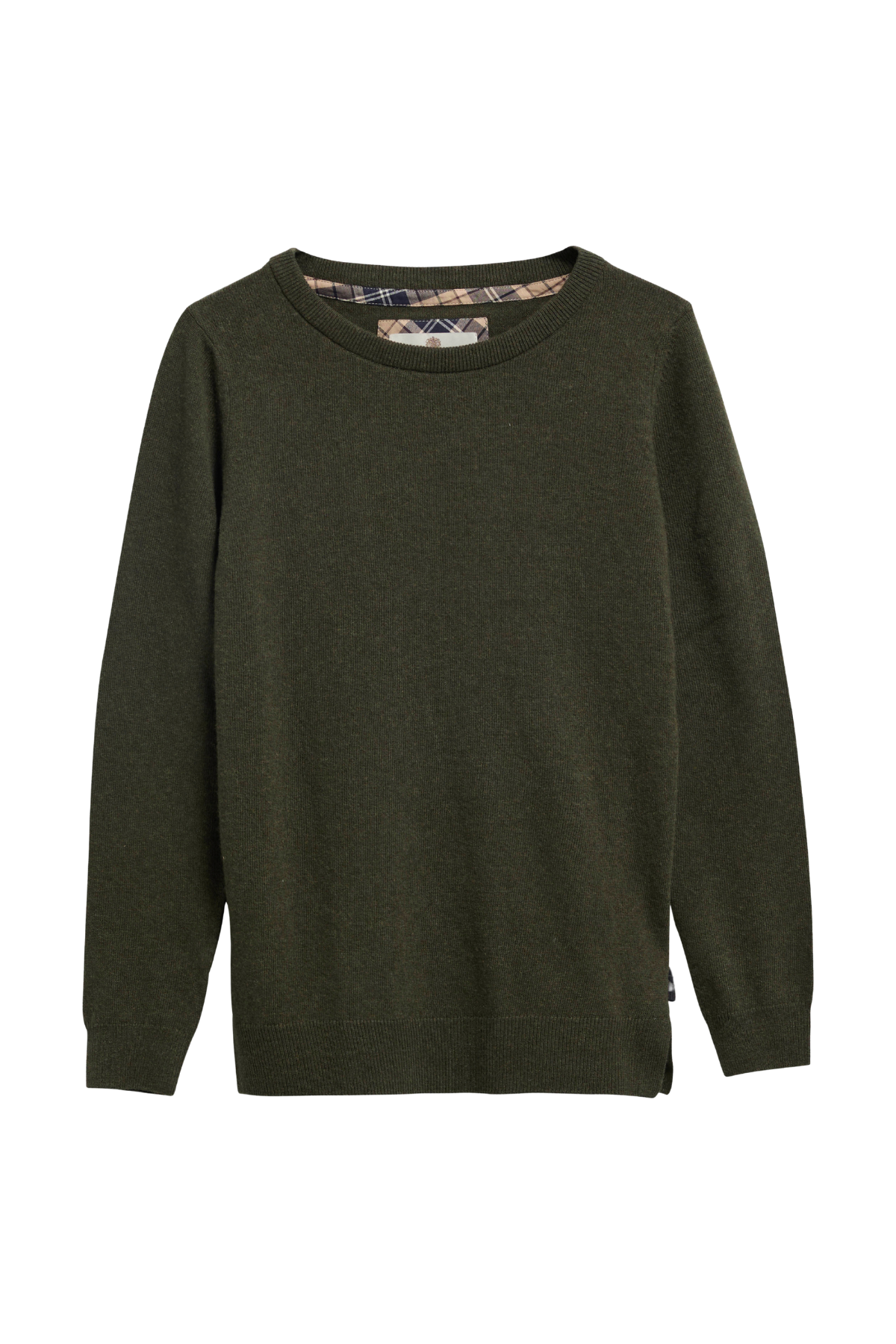 Barbour Pendle Crew Triko Kazak OL75 Olive/B