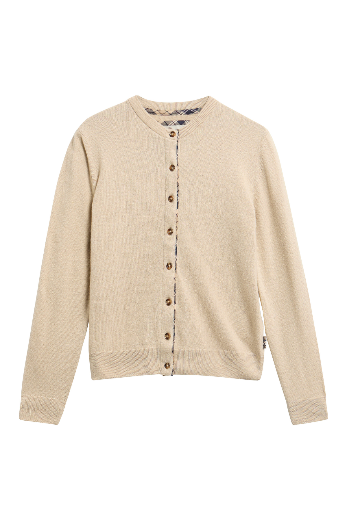 Barbour Pendle Triko Hırka BE54 Honey Birchwood Tartan