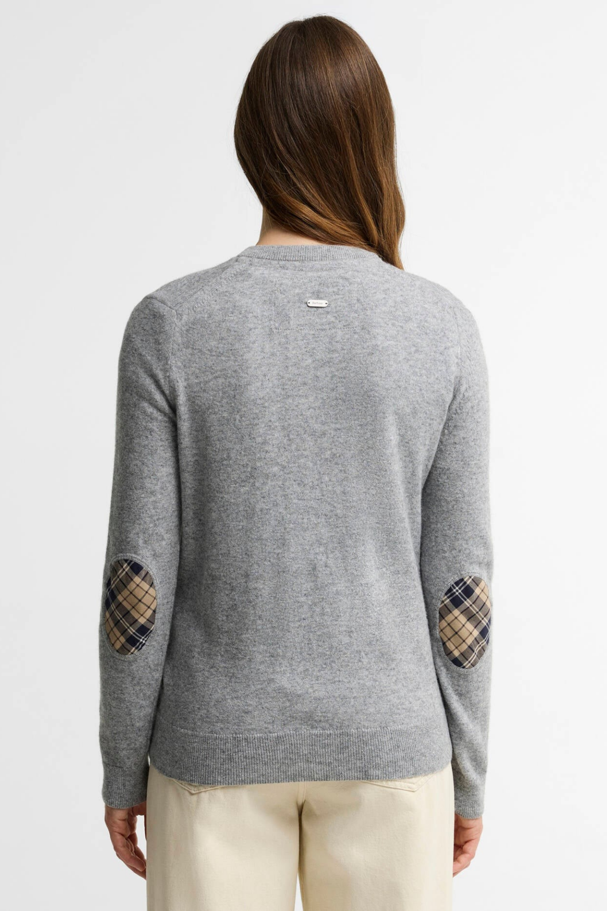 Barbour Pendle Triko Hırka GY59 Grey Marl Birchwood Tartan