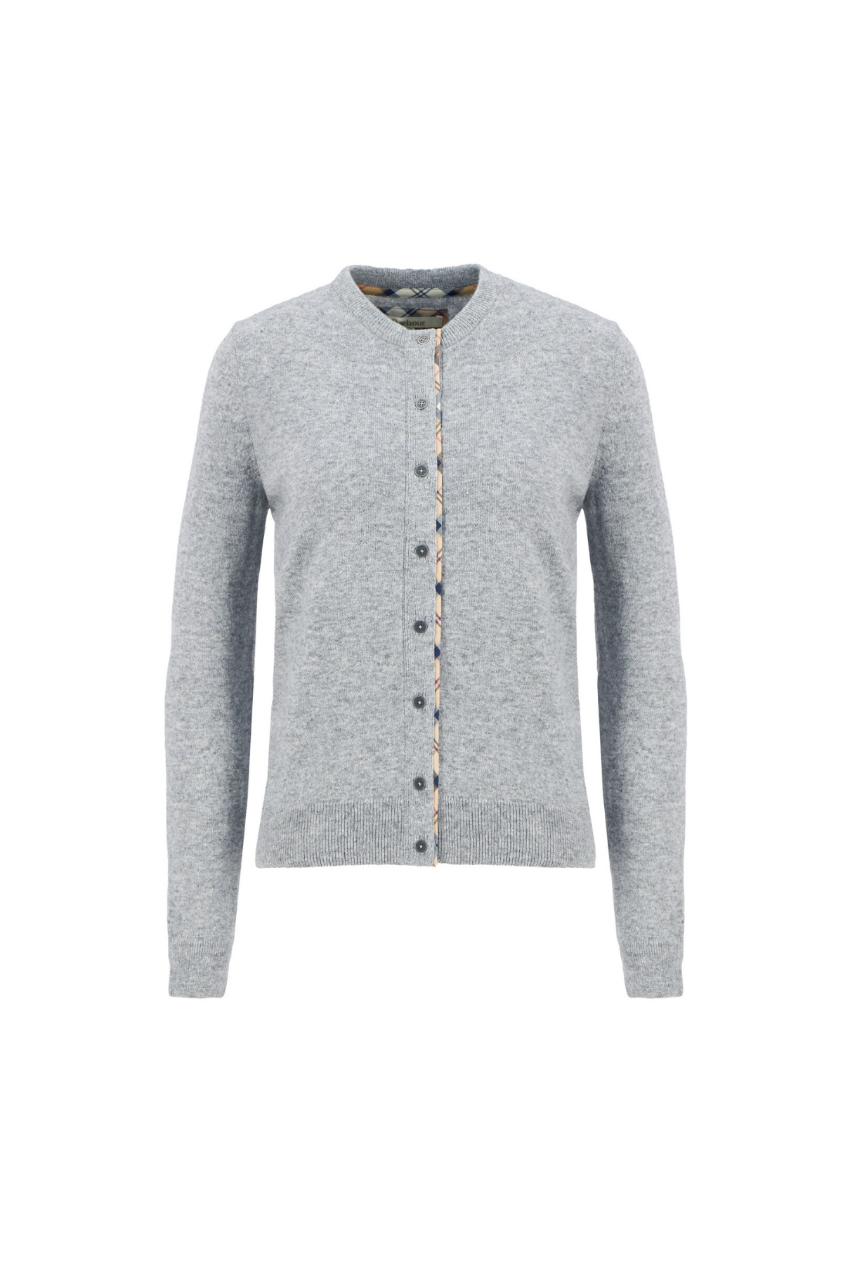 Barbour Pendle Triko Hırka GY71 Grey Marl/Hessian Tartan