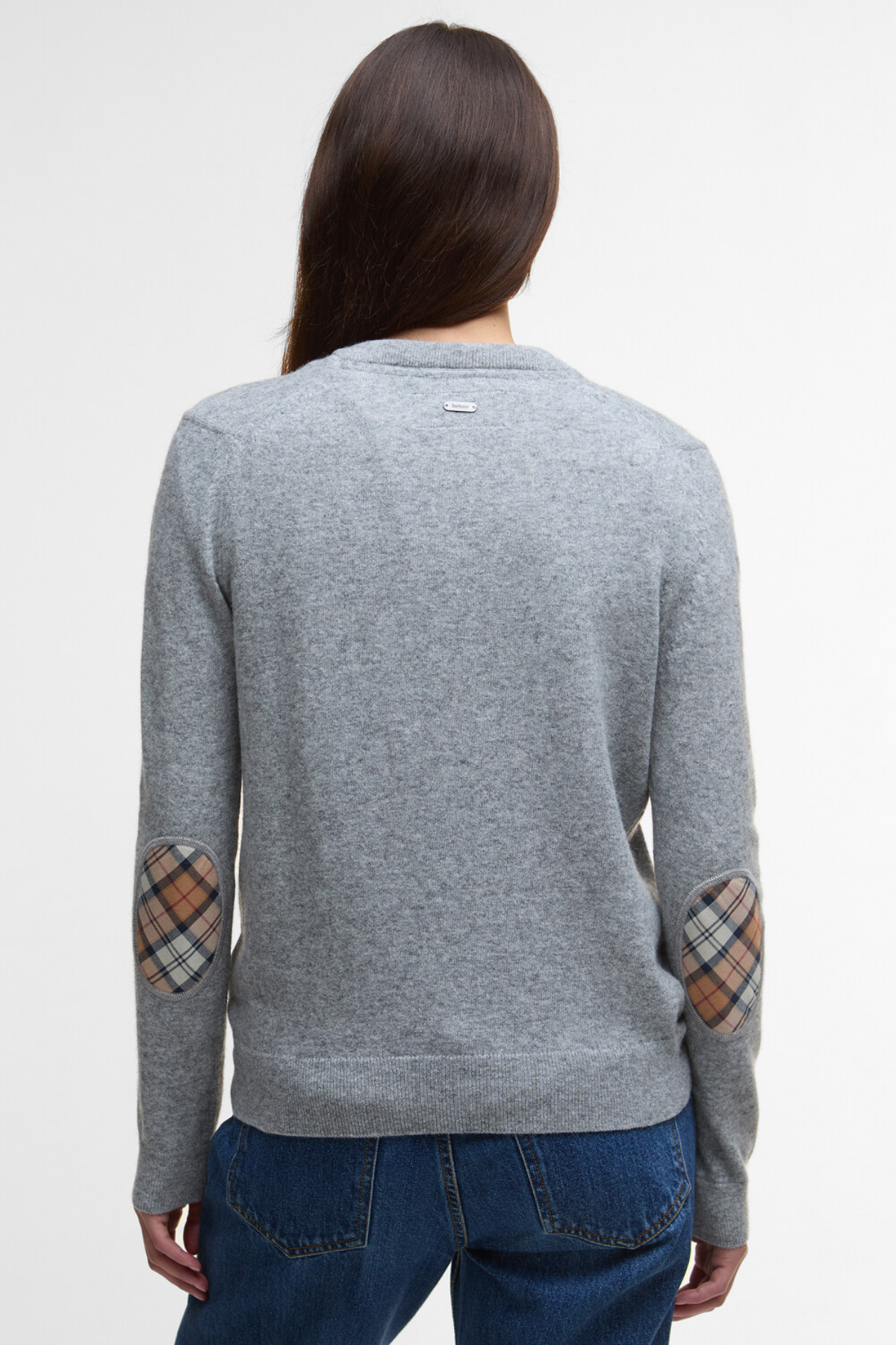Barbour Pendle Triko Hırka GY71 Grey Marl/Hessian Tartan