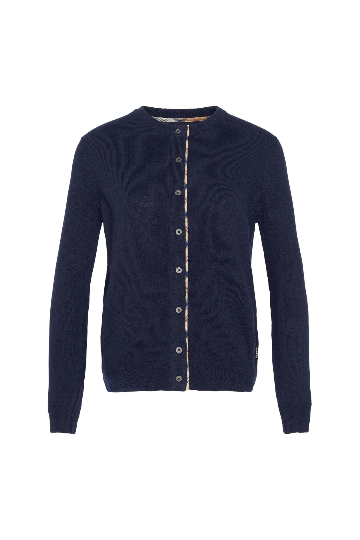 Barbour Pendle Triko Hırka NY78 Navy/Hessian Tartan