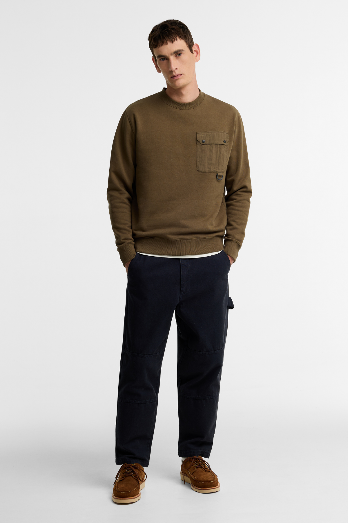 Barbour Pitt Sweatshirt OL78 Beech