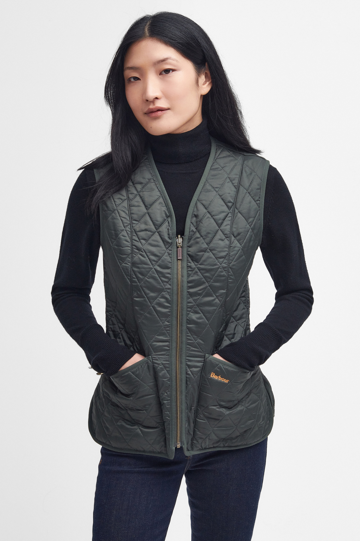 Barbour Polar Betty İçlik-Yelek - Beadnell Ceketler İle Uyumludur OL71 Dk Olive