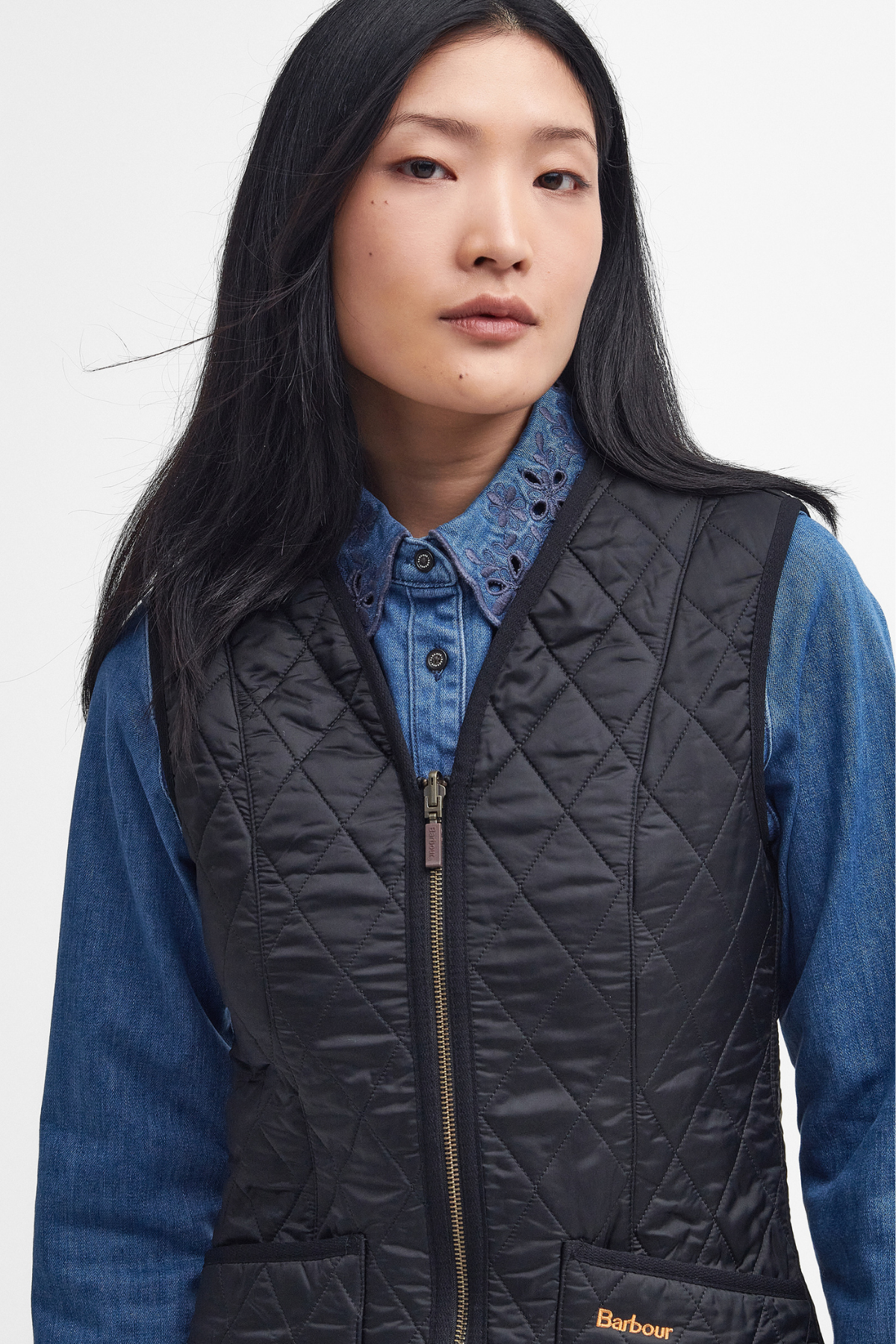Barbour Polar Betty İçlik-Yelek - Beadnell Ceketler İle Uyumludur BK11 Black-Black Slate