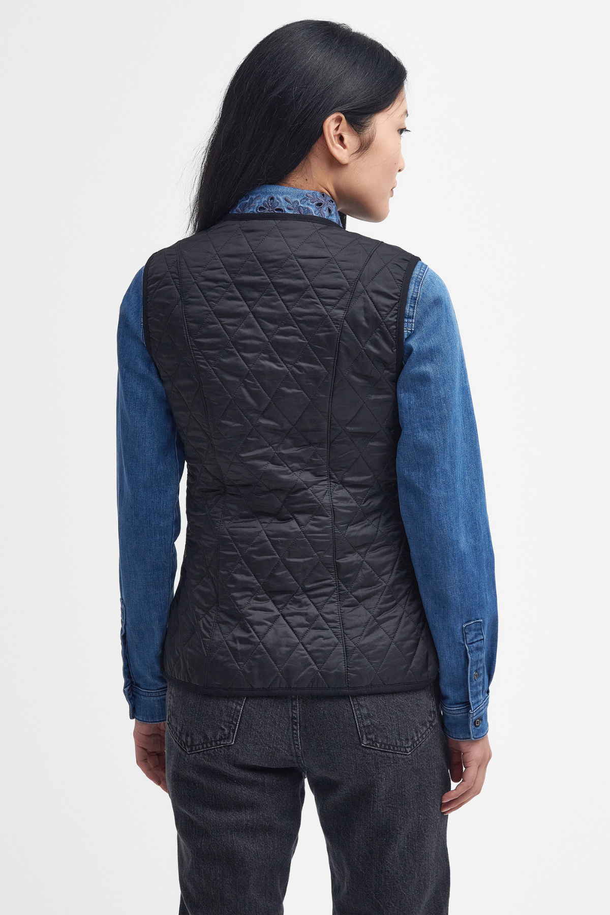 Barbour Polar Betty İçlik-Yelek - Beadnell Ceketler İle Uyumludur BK11 Black-Black Slate