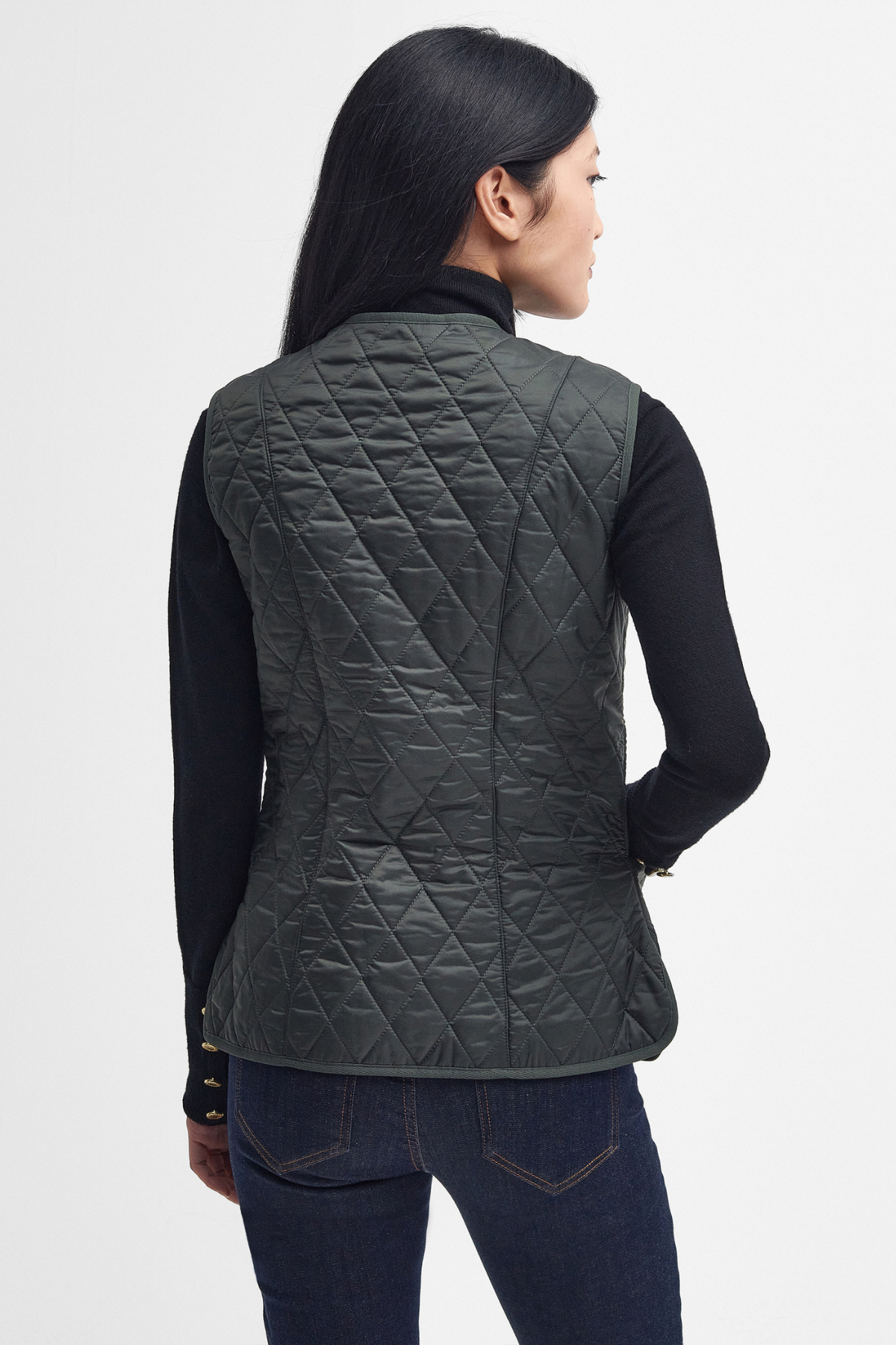 Barbour Polar Betty İçlik-Yelek - Beadnell Ceketler İle Uyumludur OL71 Dk Olive