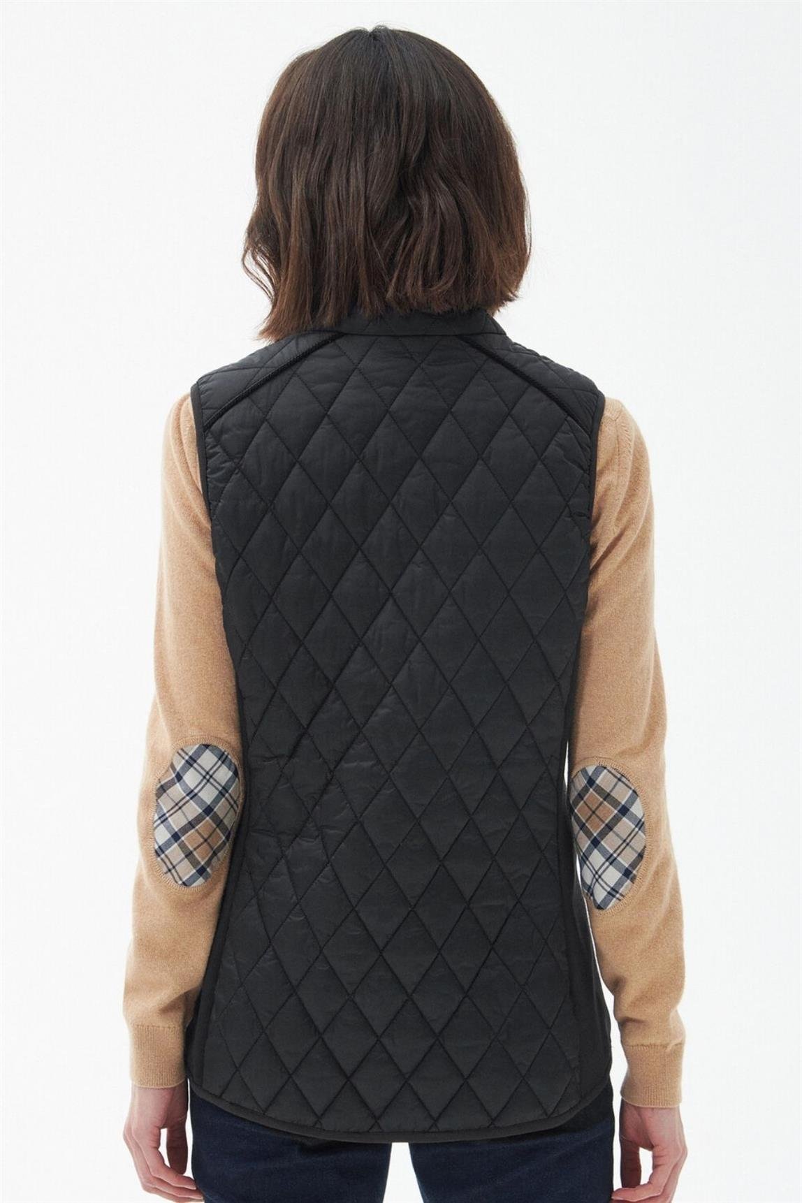 Barbour Poppy Kadın Yelek BK51 Black/Gardenia Dress Tartan