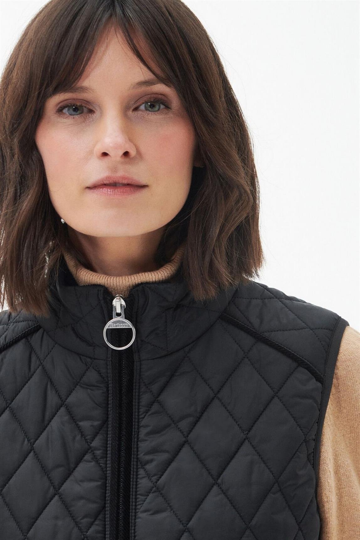 Barbour Poppy Kadın Yelek BK51 Black/Gardenia Dress Tartan